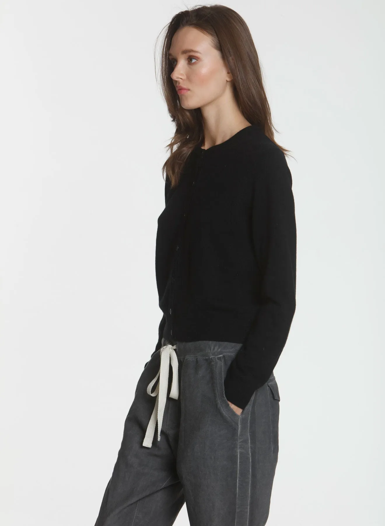 CORE Cashmere Dress Cardigan - Black