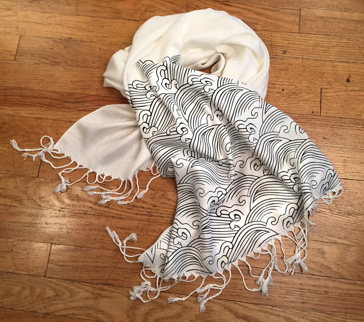 Crashing Waves pashmina scarf.