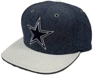 Dallas Cowboys Authentic Denim & White Structured Snapback Flat Bill Hat Cap