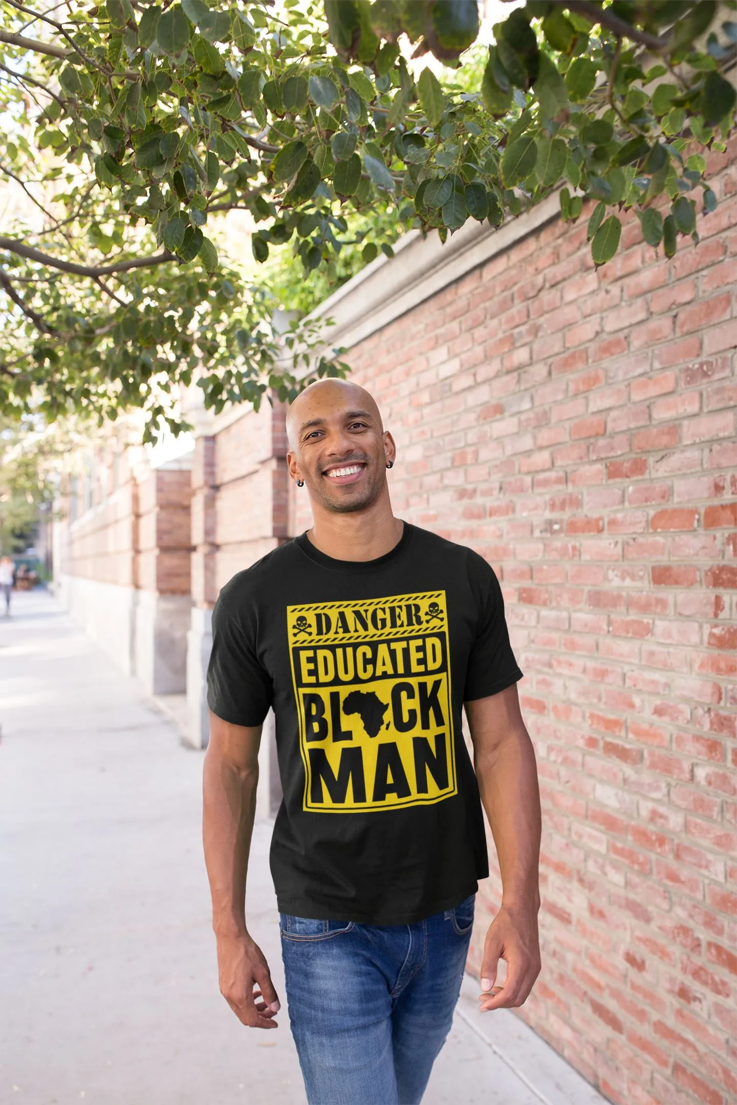 Danger Educated Black Man 1 T-shirt