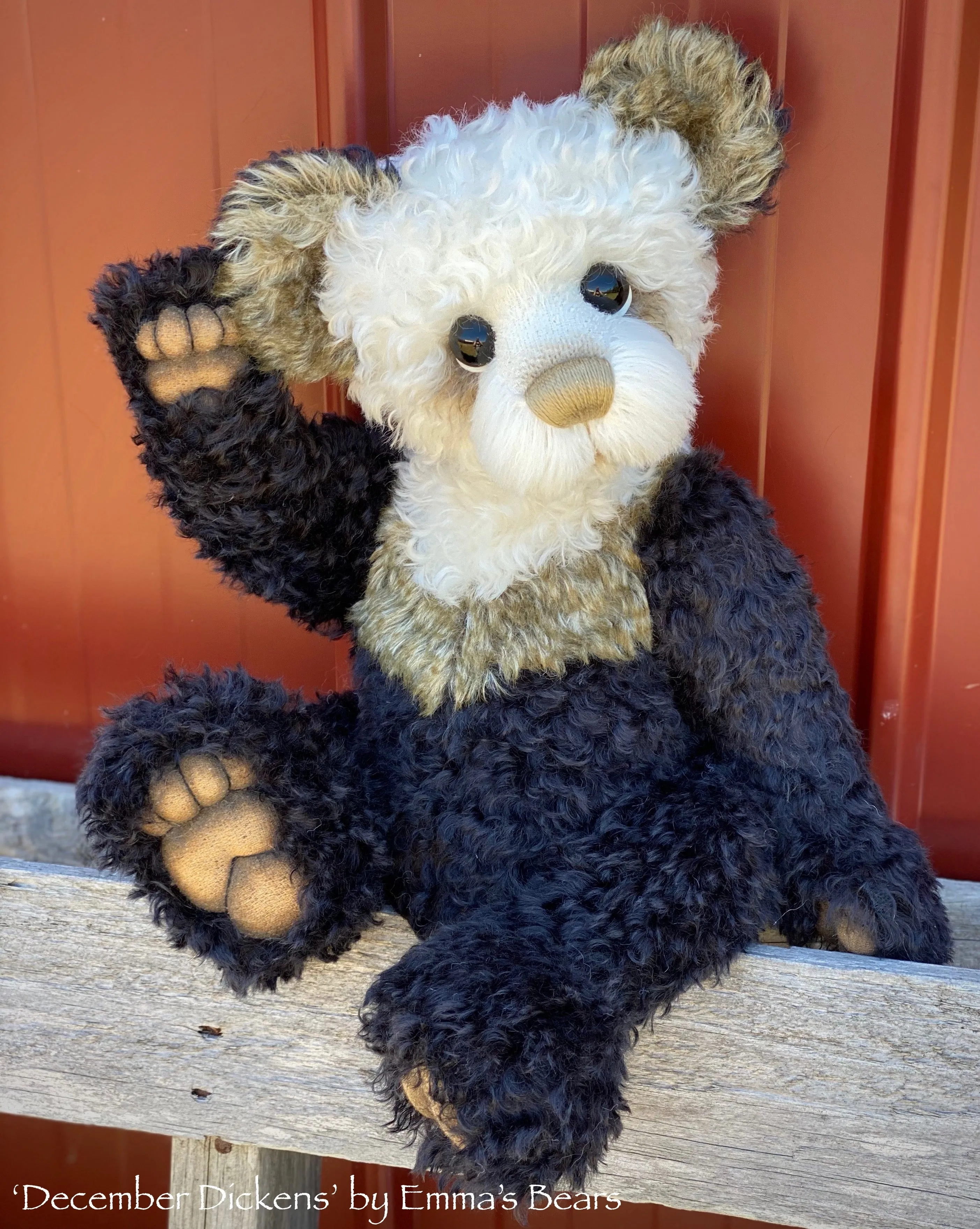 December Dickens - 18" Christmas 2020 MOHAIR Artist toddler style Bear by Emma's Bears - OOAK