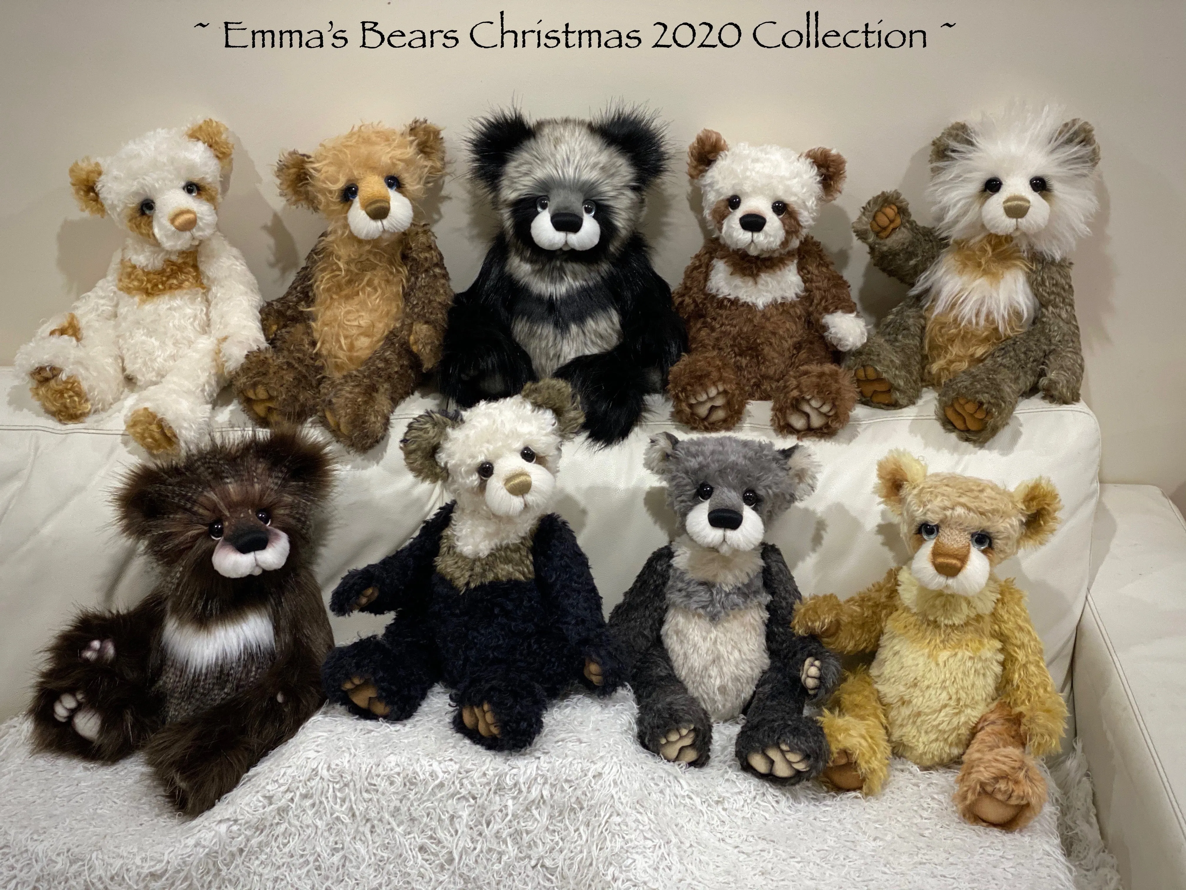 December Dickens - 18" Christmas 2020 MOHAIR Artist toddler style Bear by Emma's Bears - OOAK