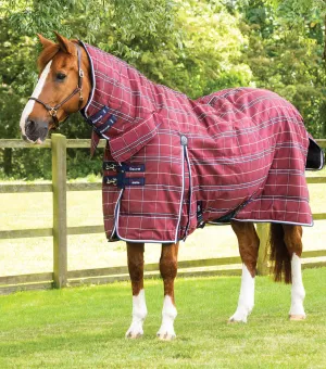 Domus 200g Combo Stable Rug Burgundy Check