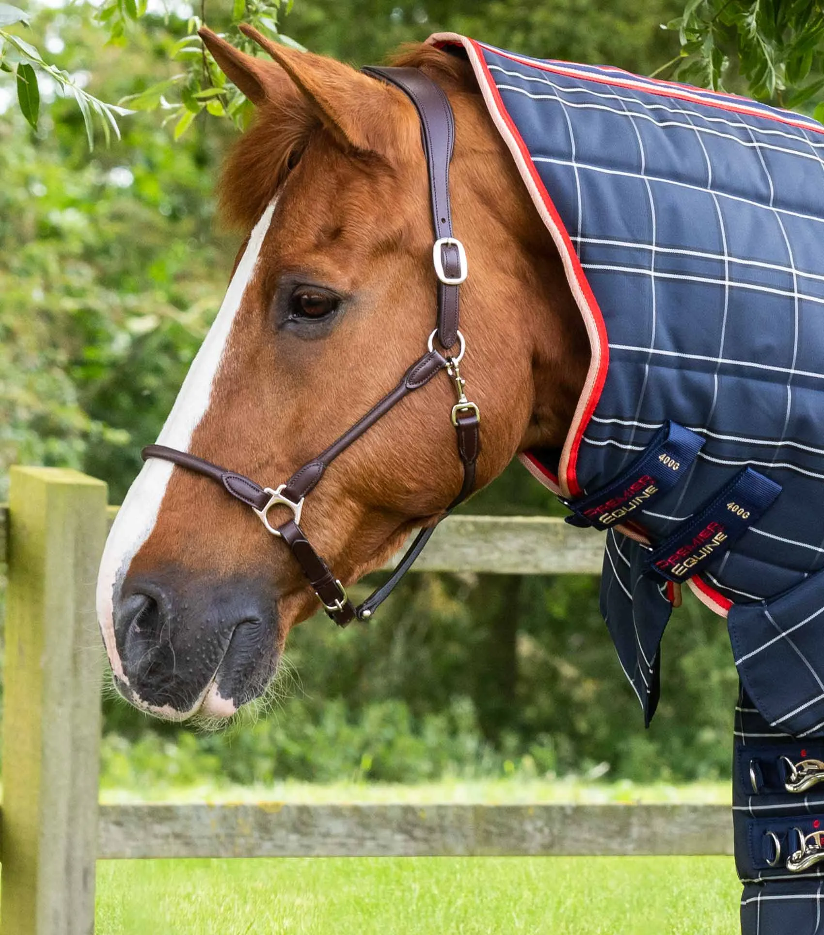 Domus 400g Combo Stable Rug Navy Check