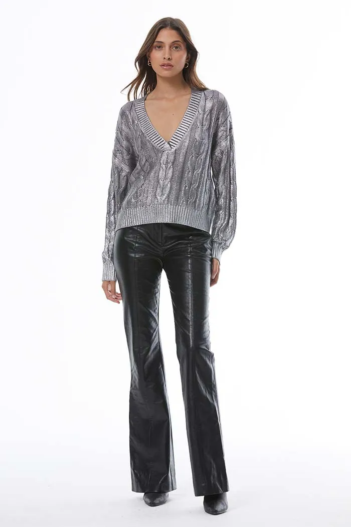 Ellery Cable Sweater // Coal Foil ~ NO RETURNS