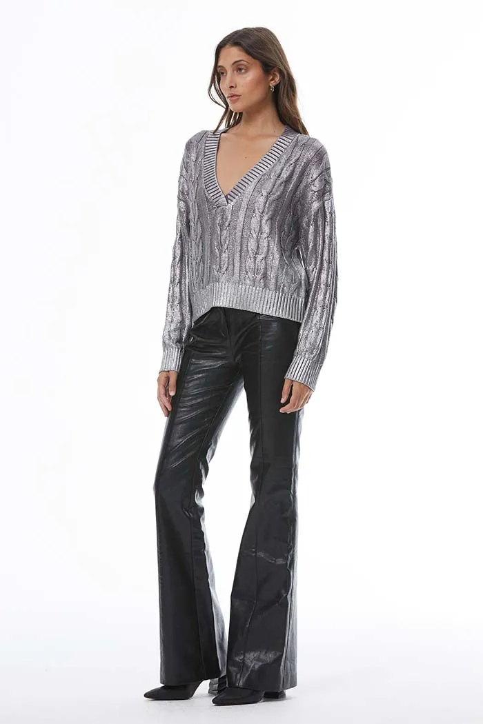 Ellery Cable Sweater // Coal Foil ~ NO RETURNS