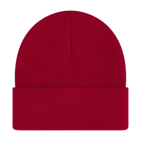 Elowel Beanie Hats for Men and Women - 100% Acrylic Thick Thermal Knit Skull Beanie Winter Hat - Unisex Cuffed Plain Purplish Red Beanie Hat