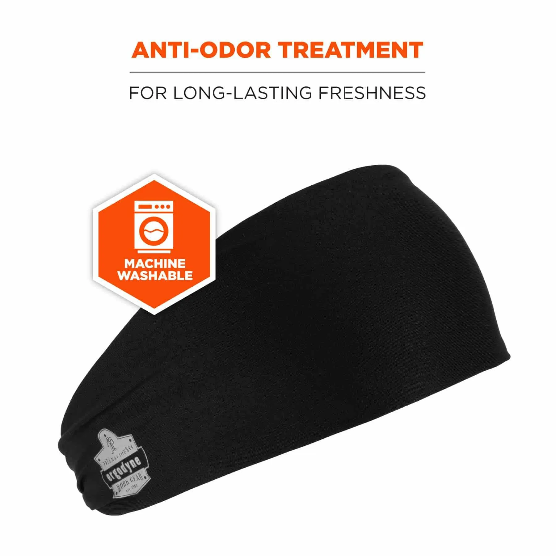 Ergodyne 12702 6634  Black Cooling Headband - Performance Knit