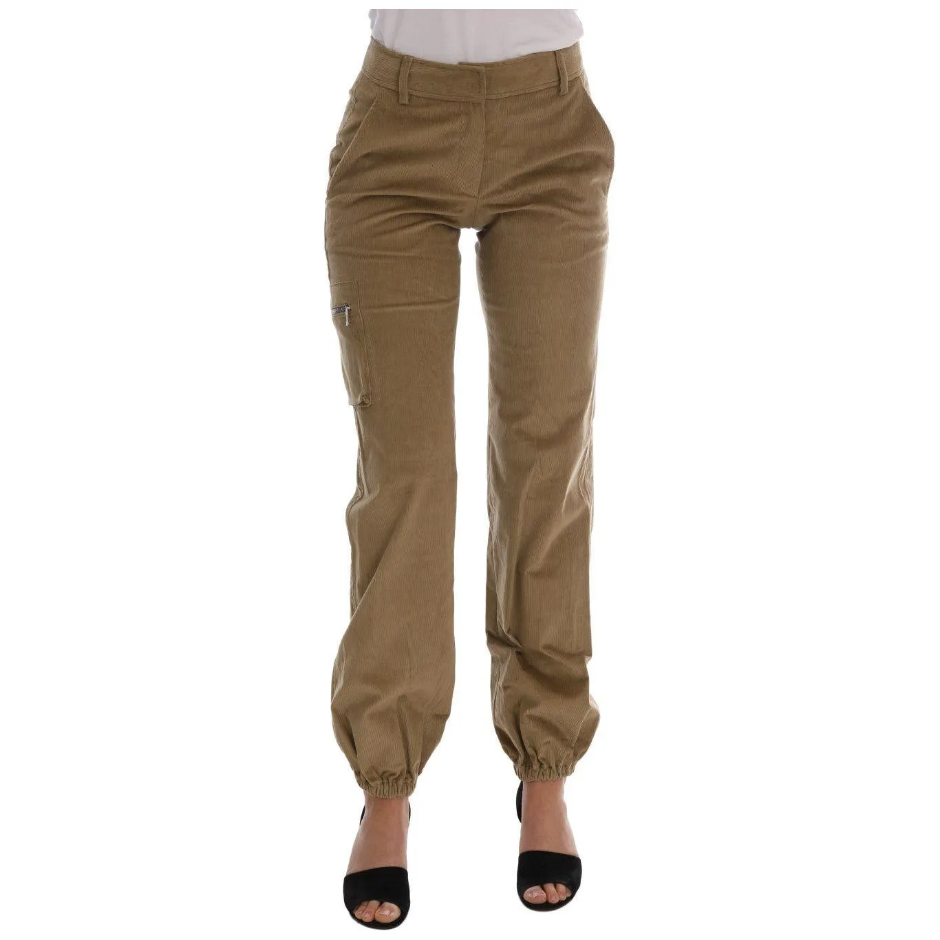 Ermanno Scervino Chic Beige Casual Pants for Sophisticated Style