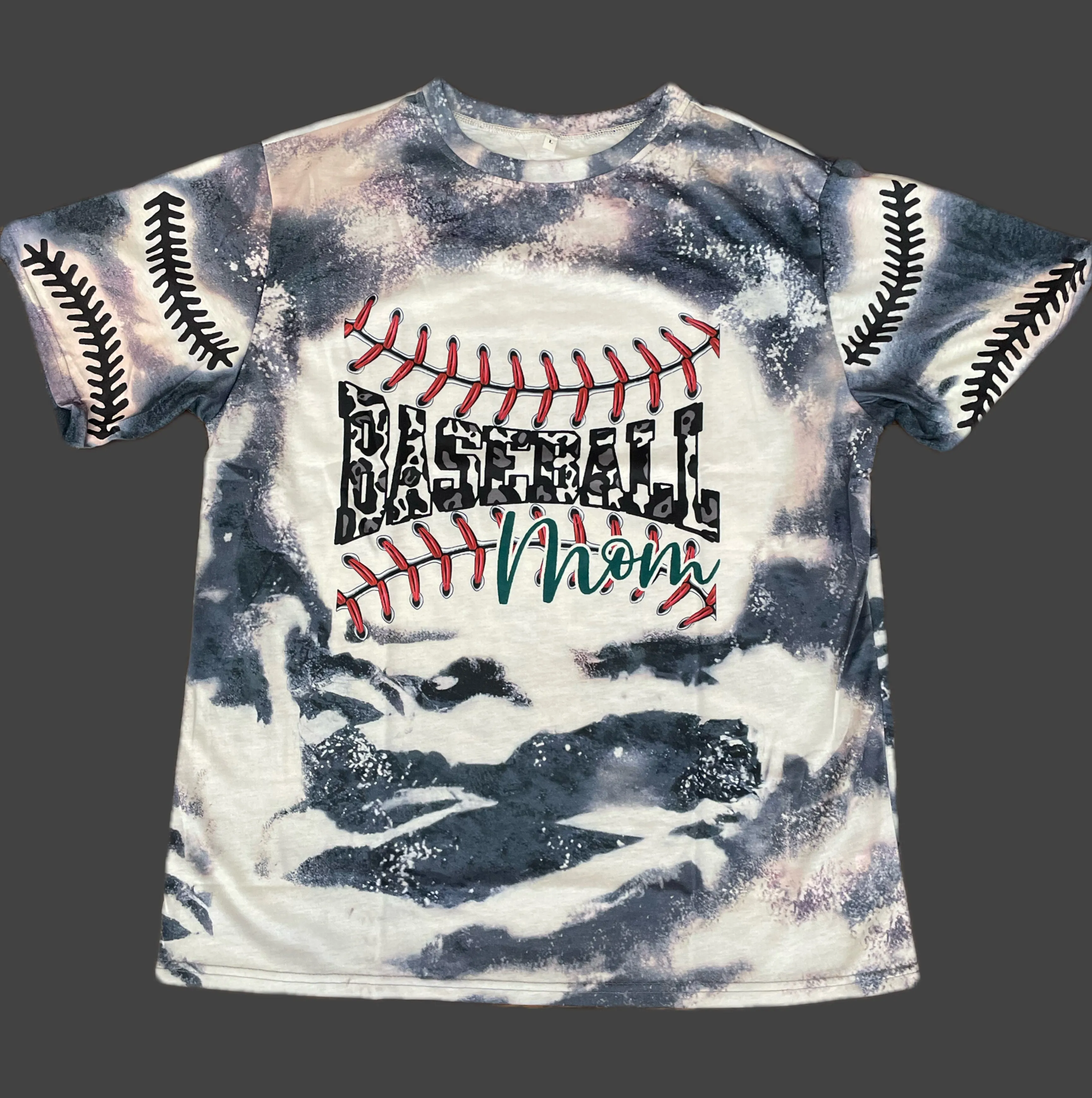 Faux Bleached Baseball Mom Shirt