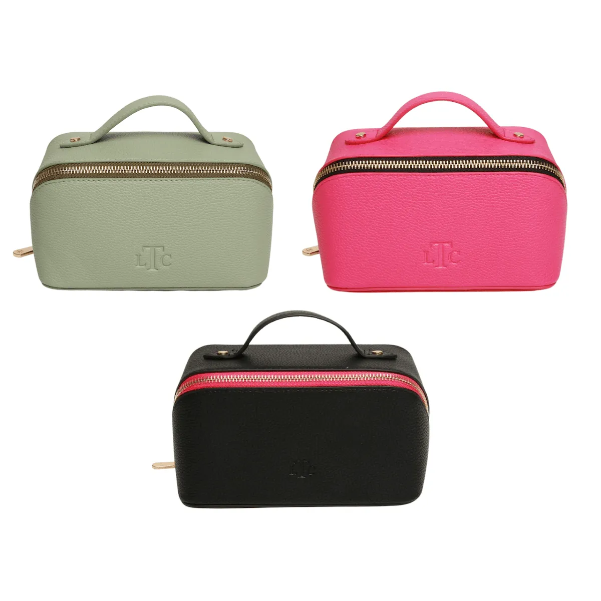 Faux Leather Foldable Makeup Train Case - Choice of Colour