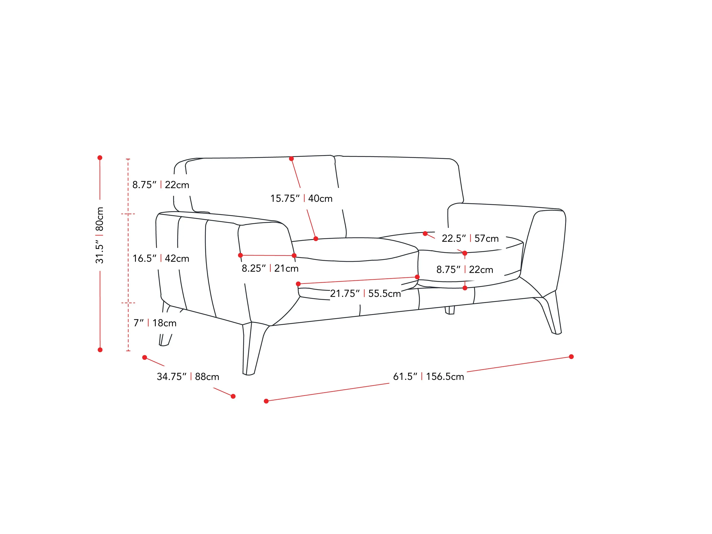 Faux Leather Loveseat