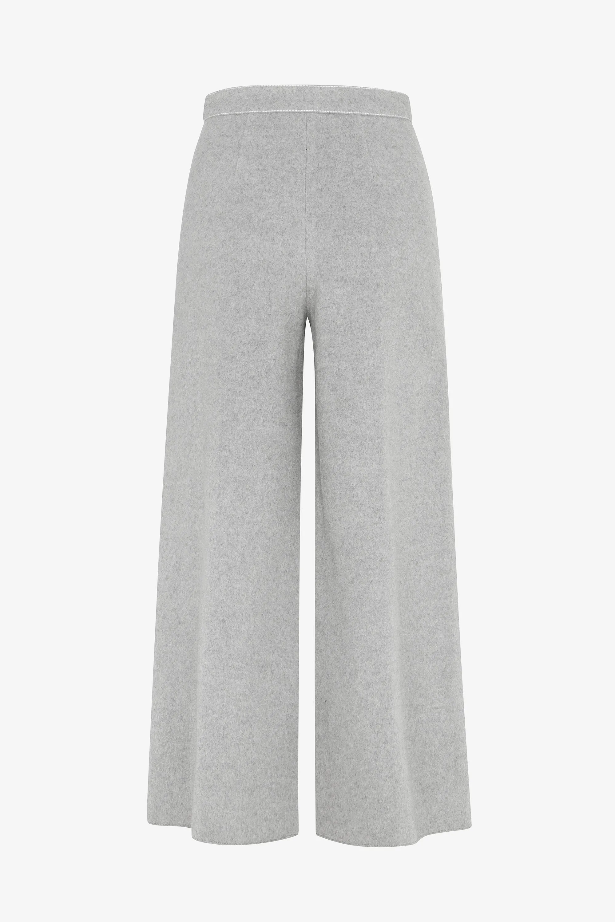 FELT CROPPED WIDE LEG PANT WITH PATCH