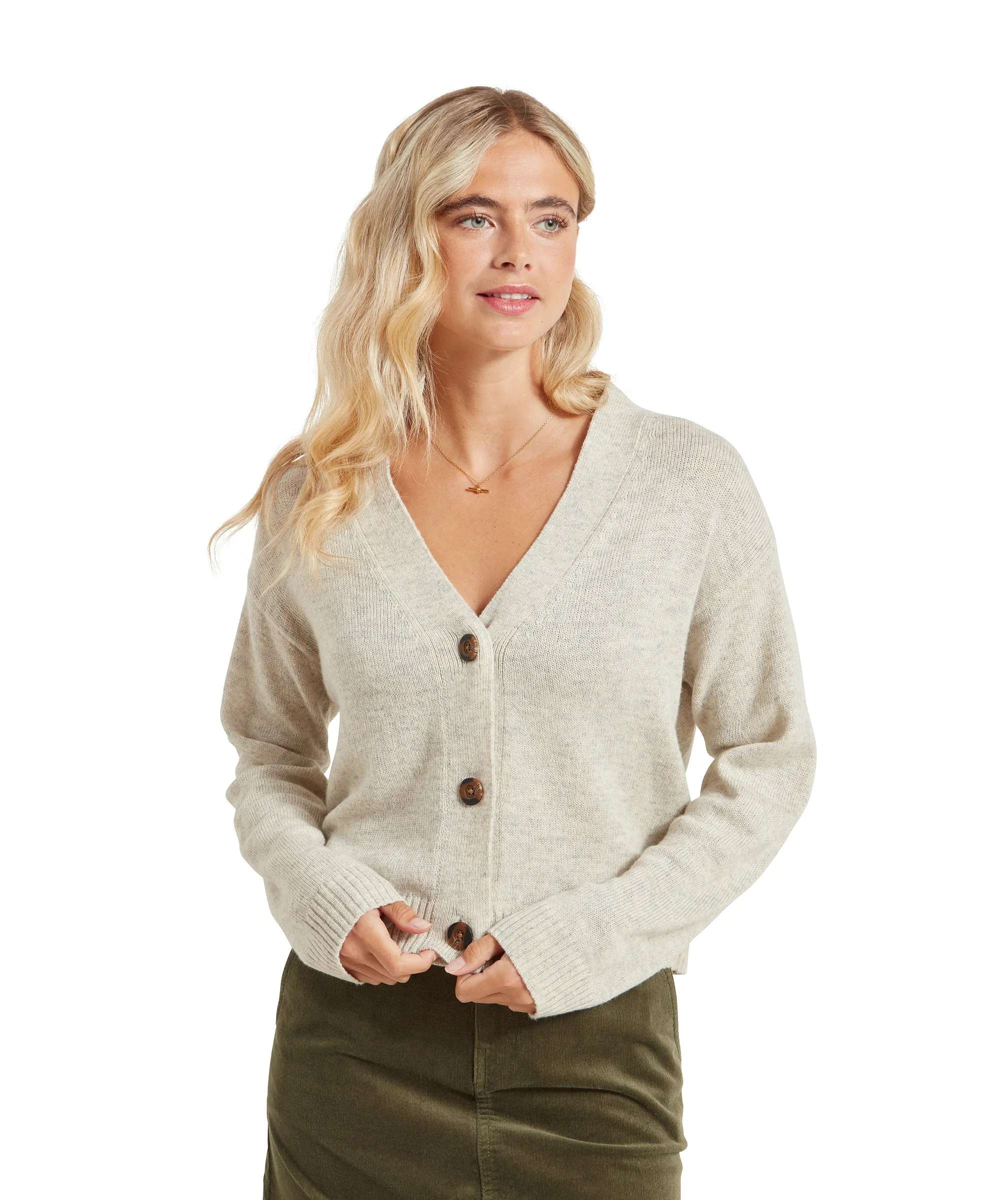 Filey Cardigan - Oat Grey