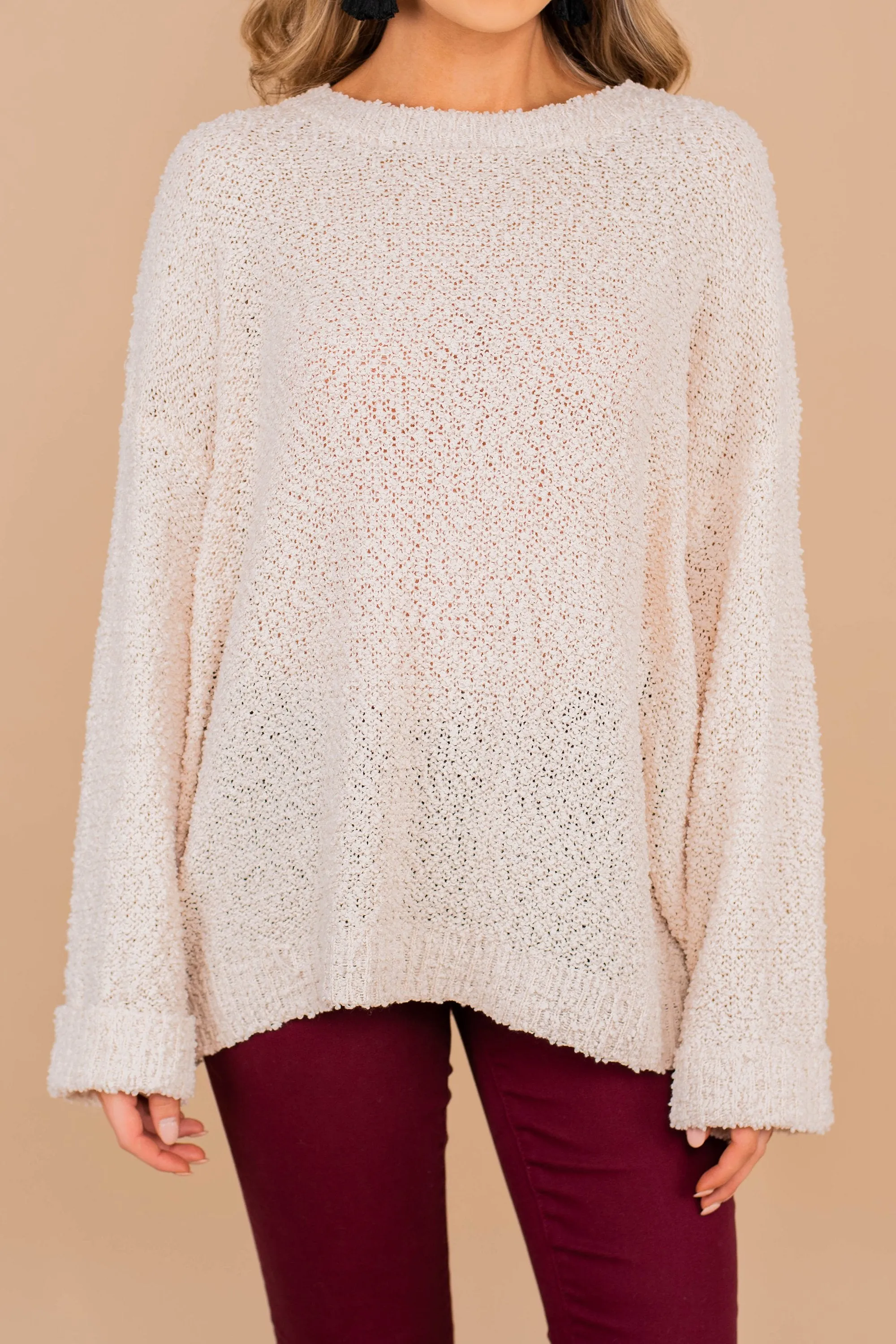 Find Your Love Sweet Cream Popcorn Sweater