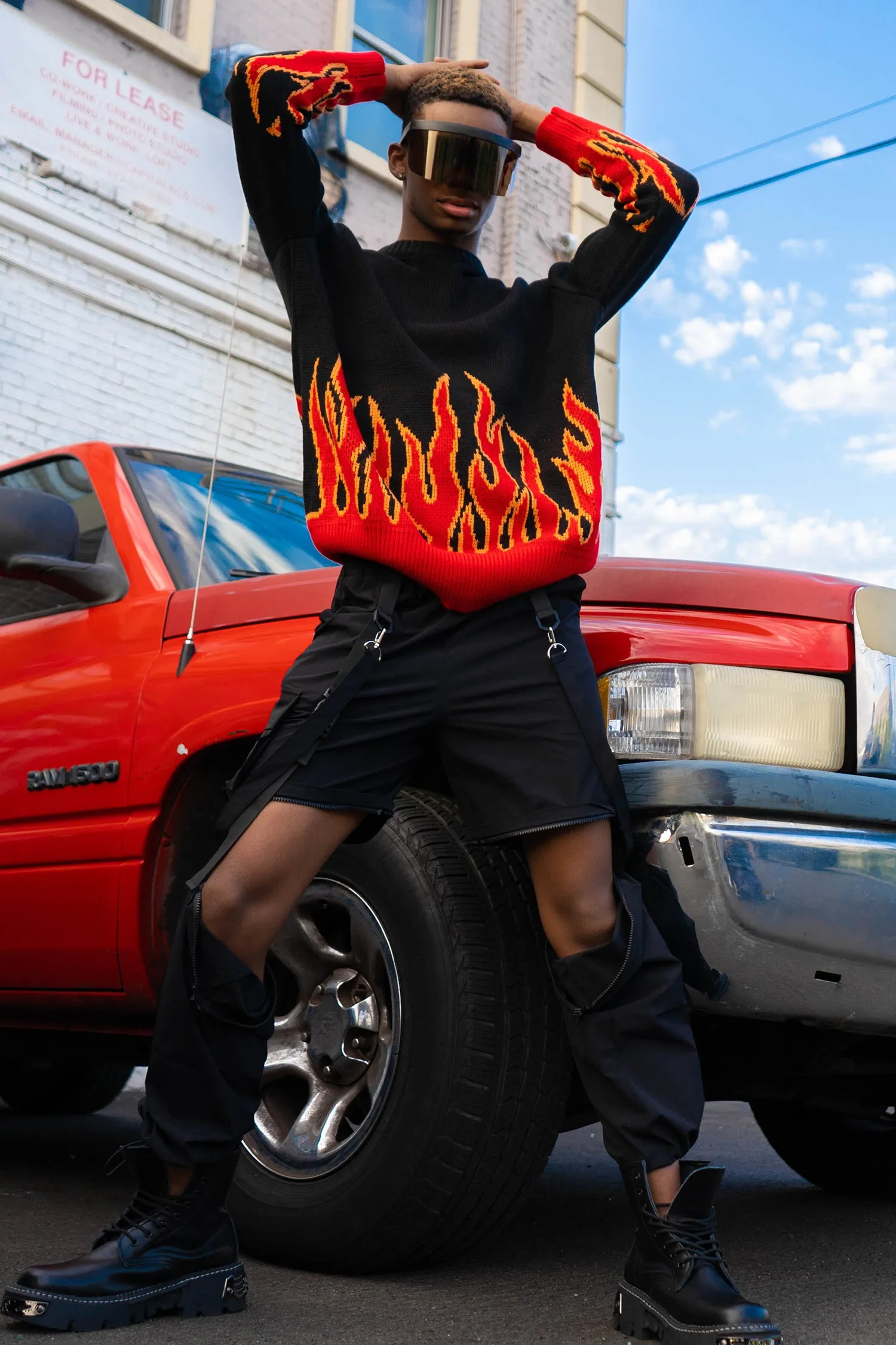 FLAME BLAZE oversized sweater