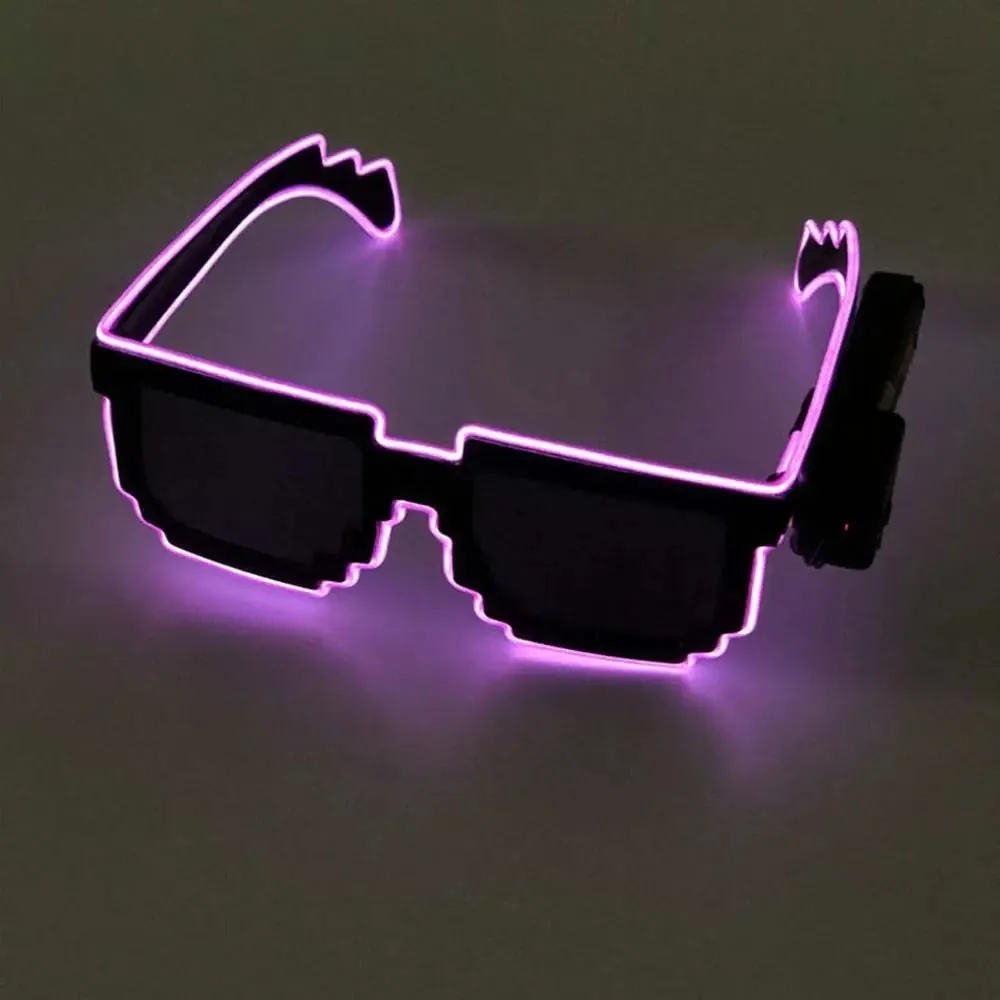 Flashing Luminous 8-Bit Stylish Party Glasses