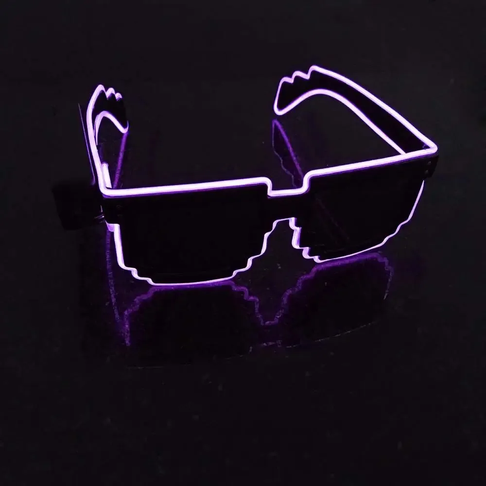 Flashing Luminous 8-Bit Stylish Party Glasses