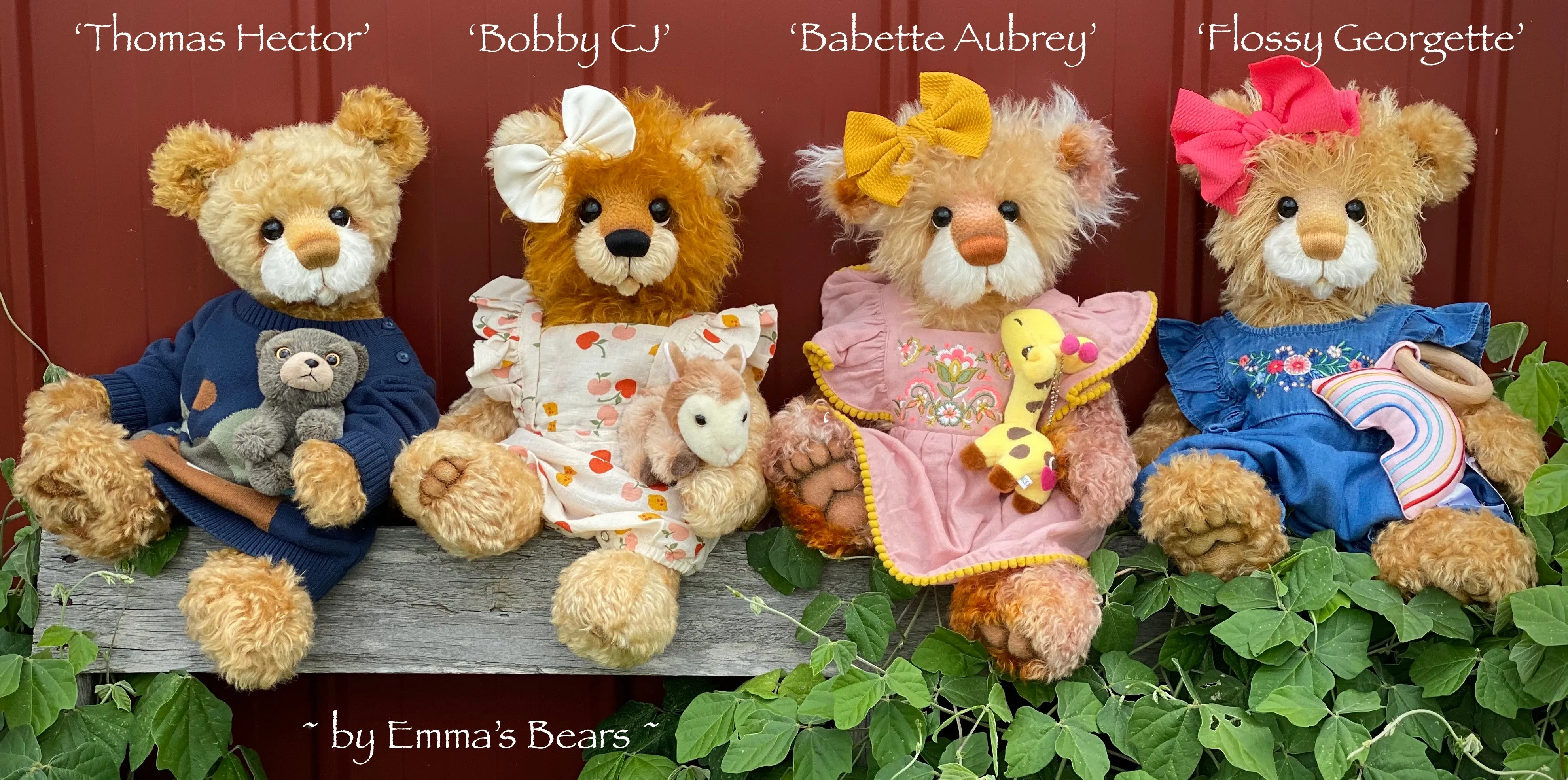 Flossy Georgette - 18" Hand-Dyed Artist Baby Bear by Emma's Bears - OOAK