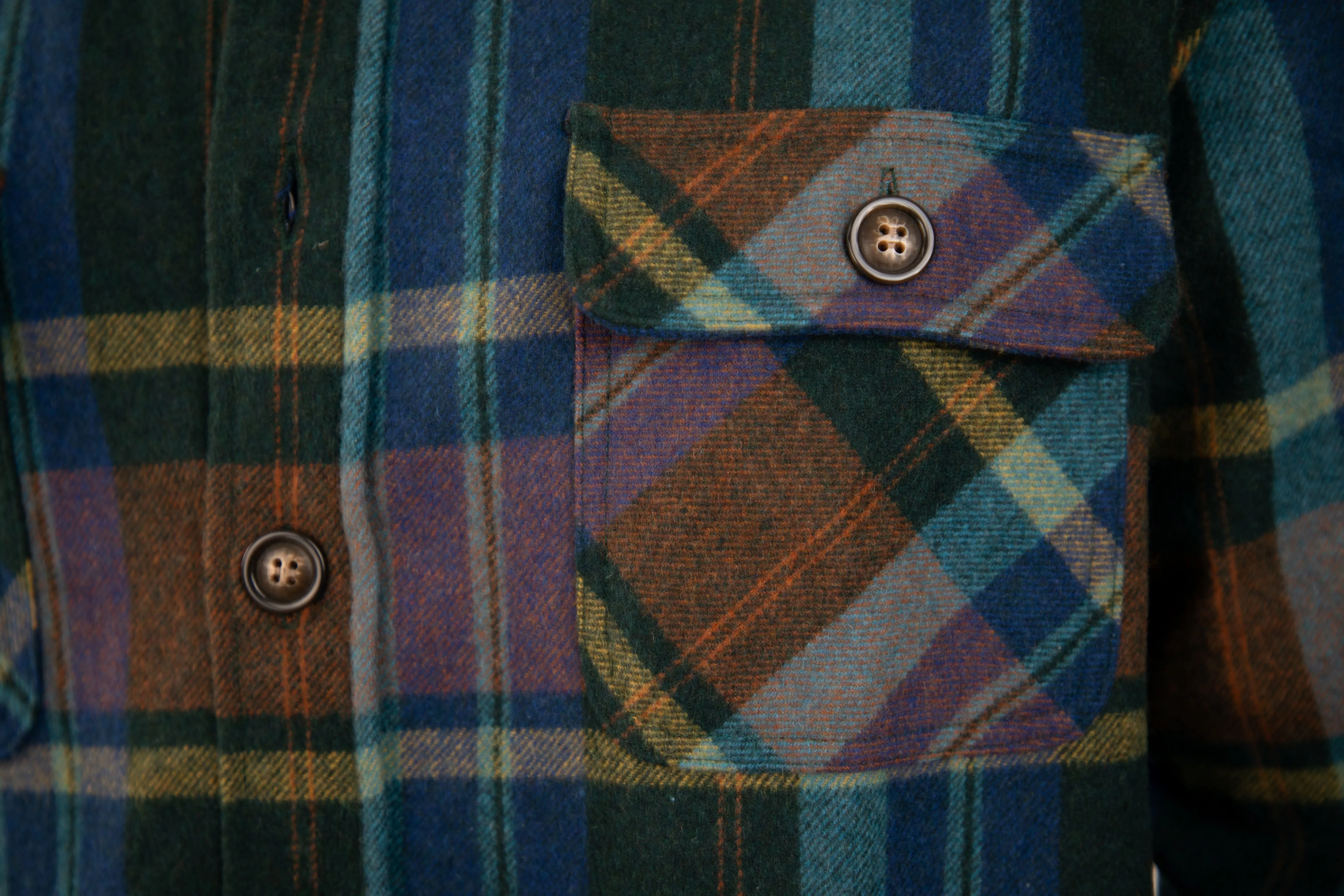 Forest Wool Blend Plaid Shirt