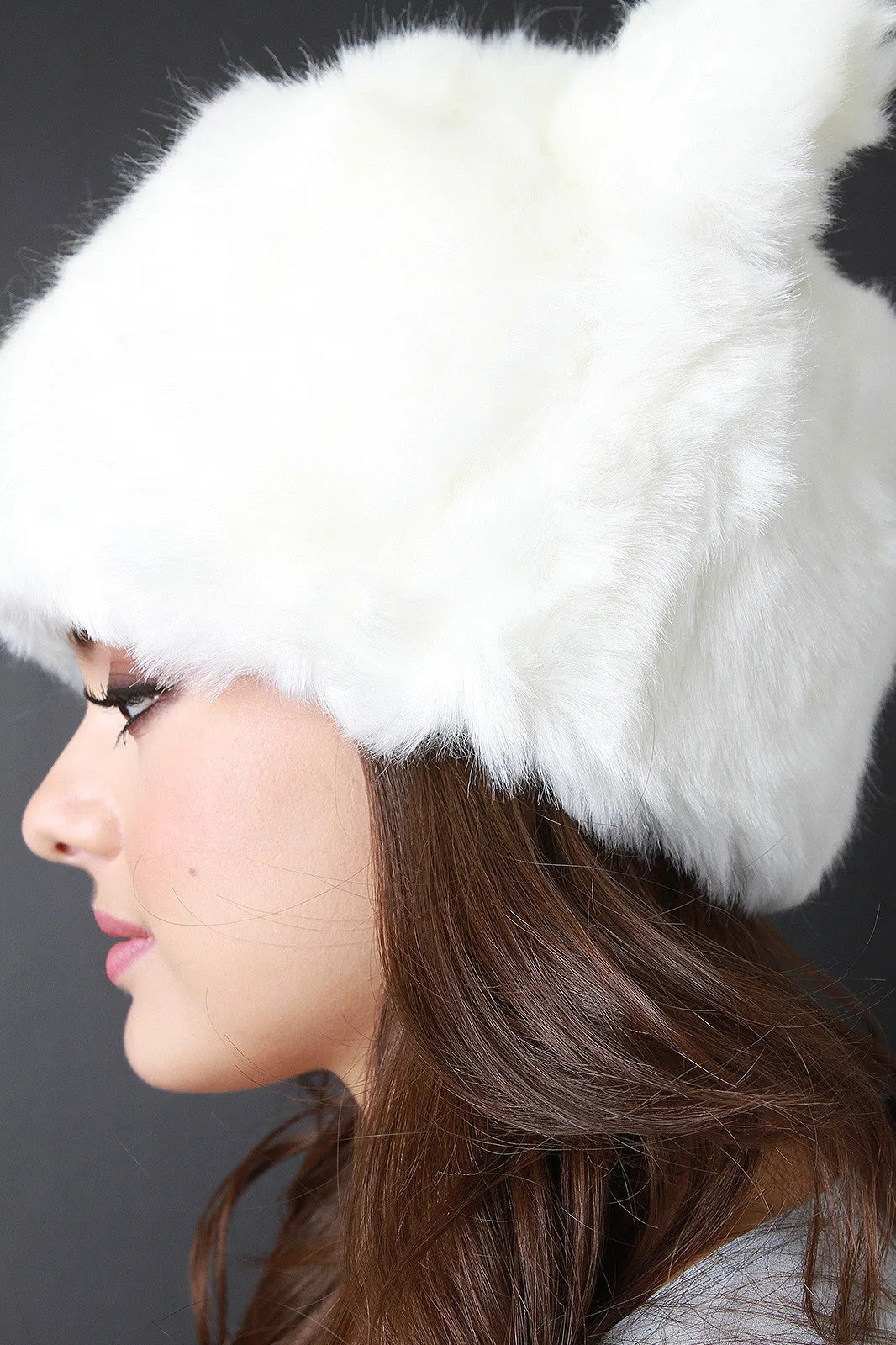 Furry Cat Ear Beanie