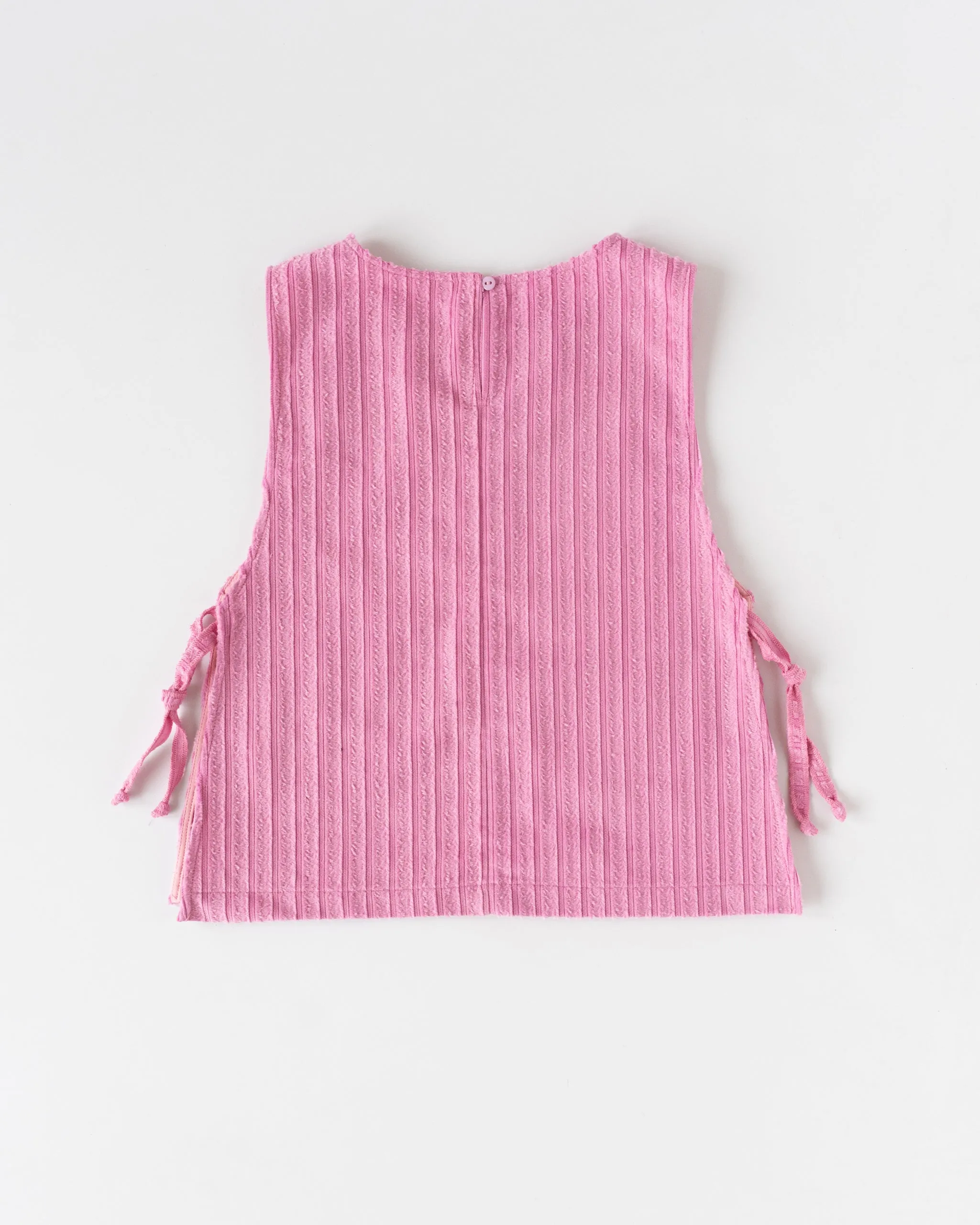 GILET velluto rosa <br> cotone