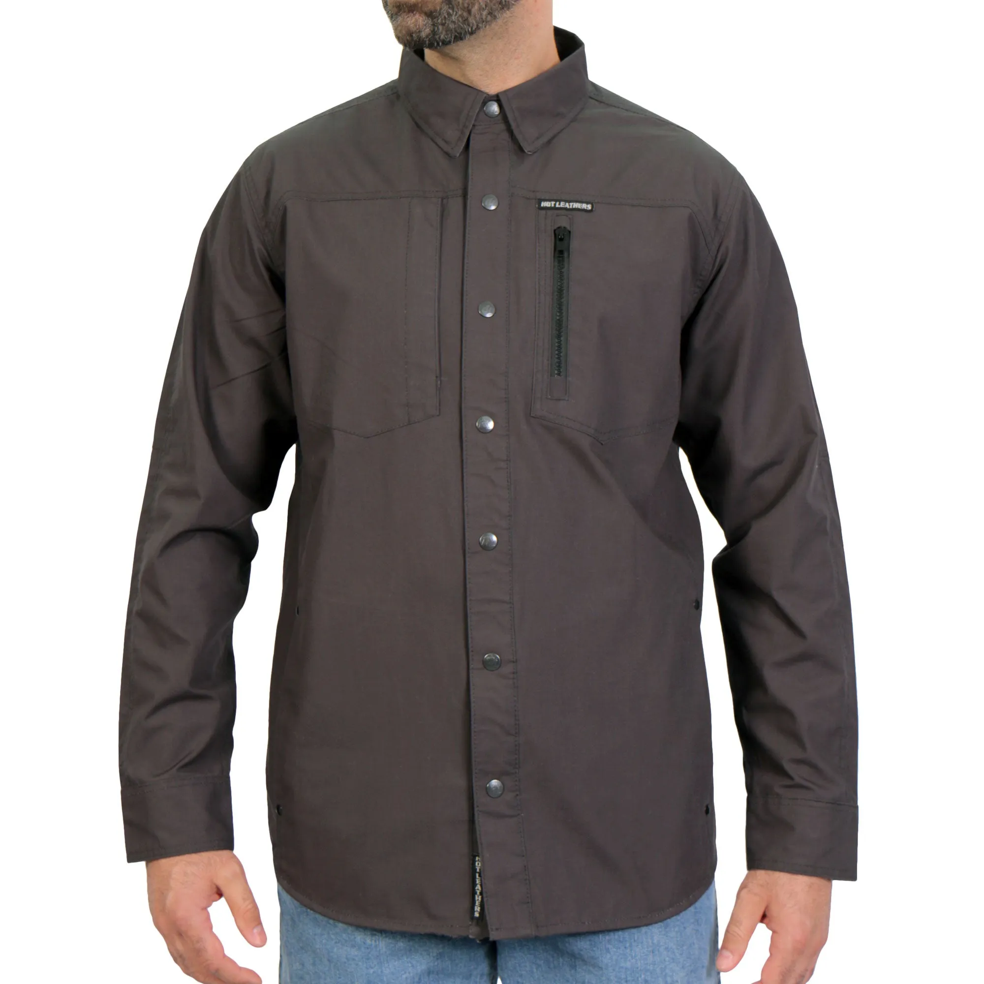 Hot Leathers Black Riding Shirt