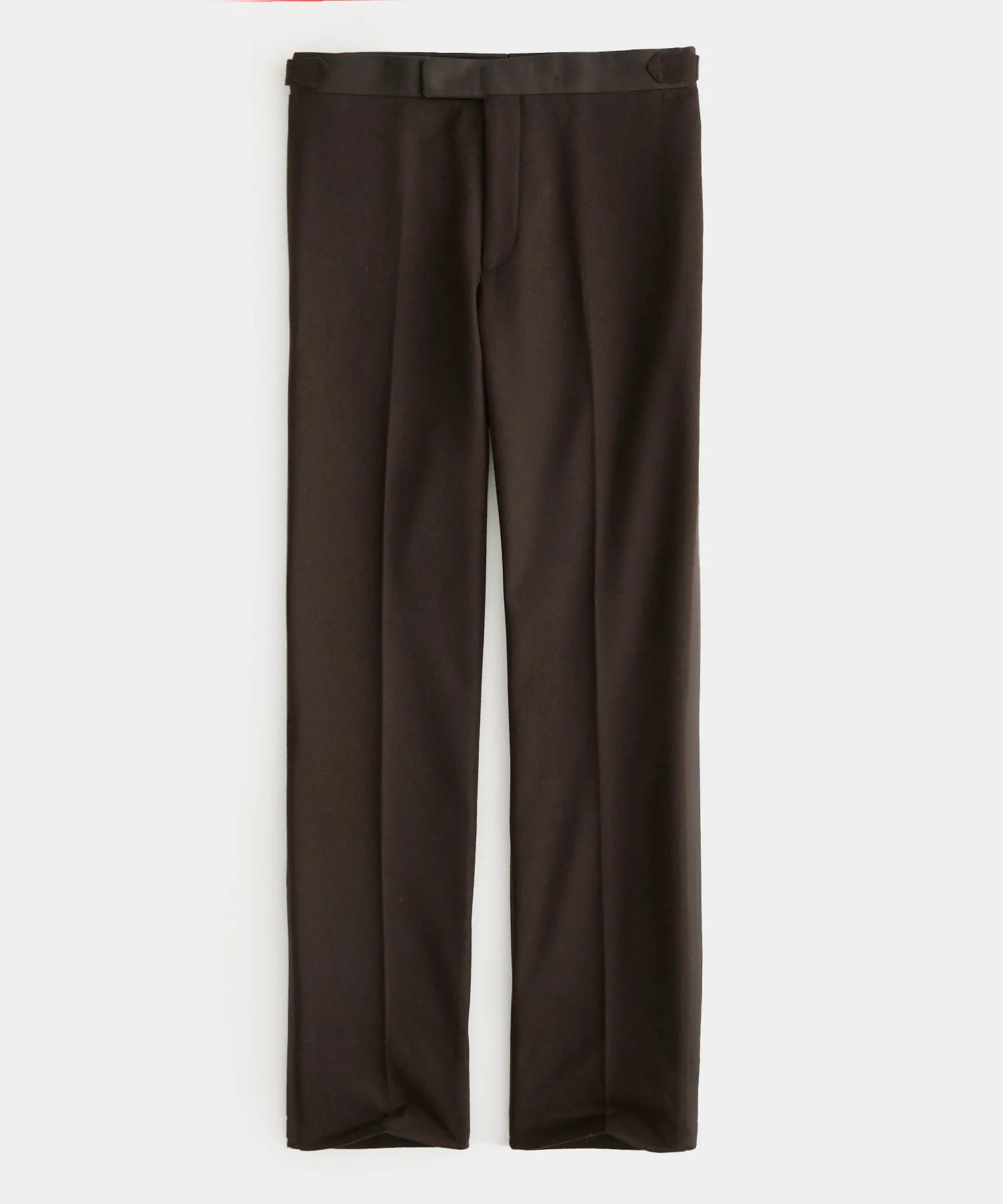 Italian Flannel Tuxedo Trouser in Chocolate