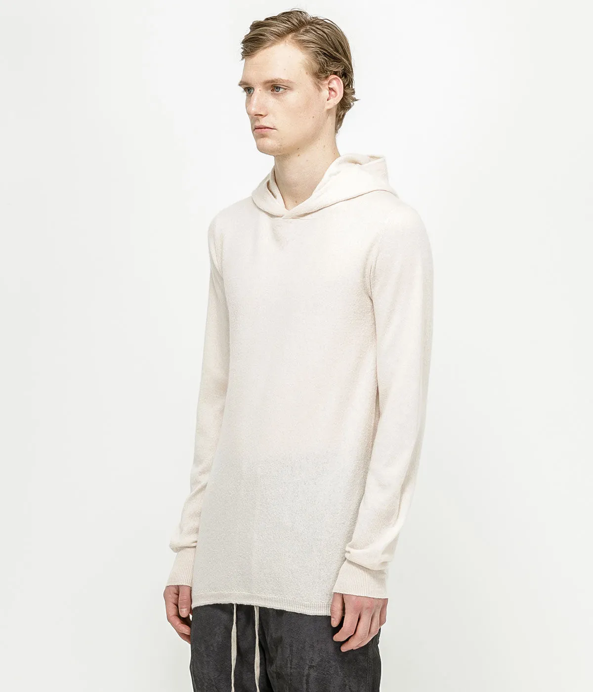 Ivory White Cashmere Hoodie