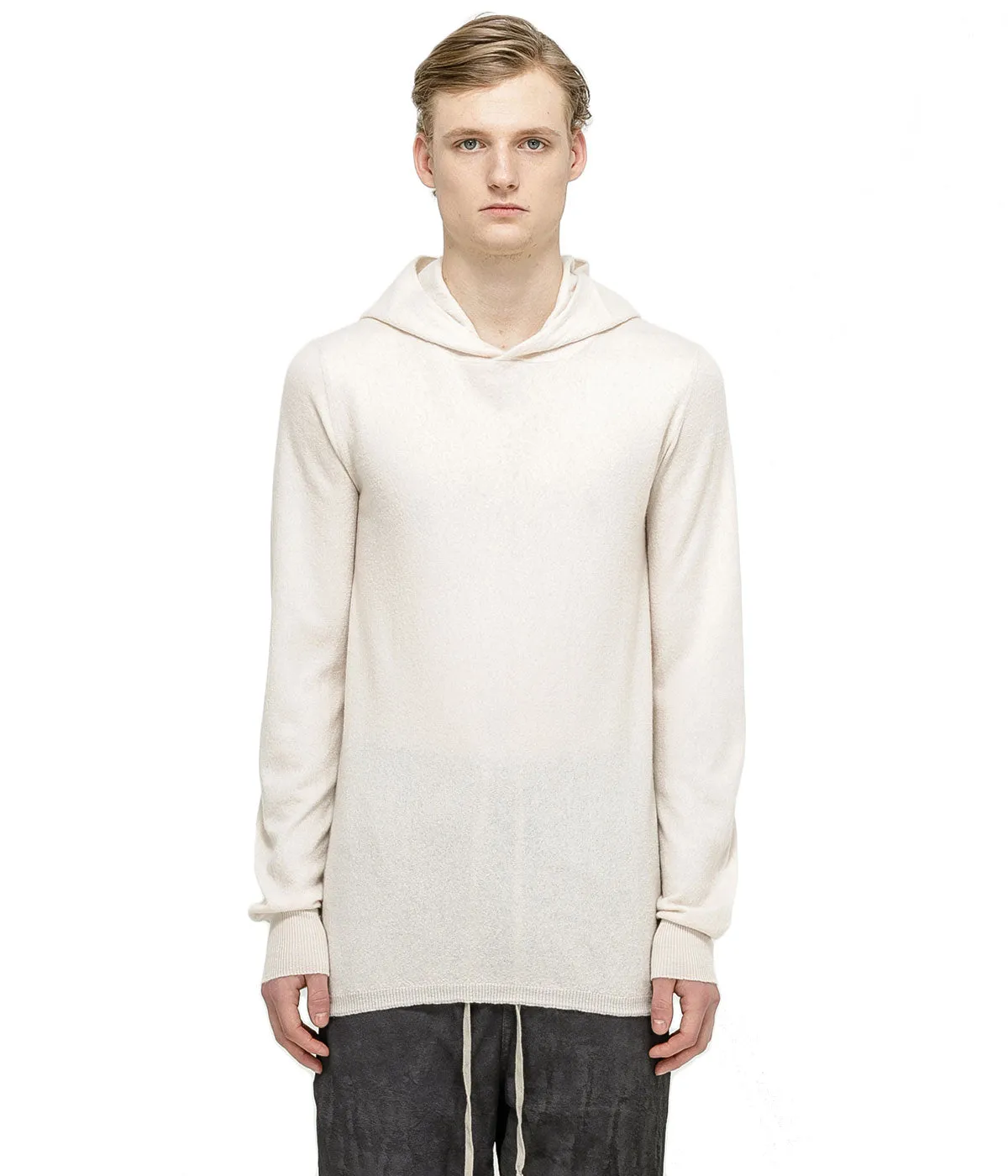 Ivory White Cashmere Hoodie