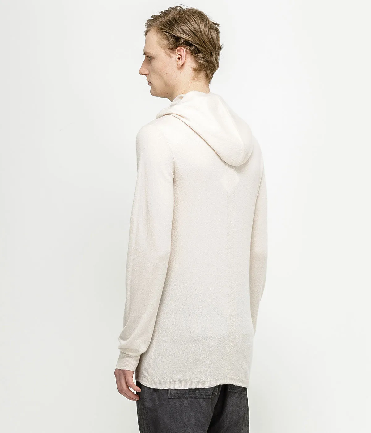 Ivory White Cashmere Hoodie