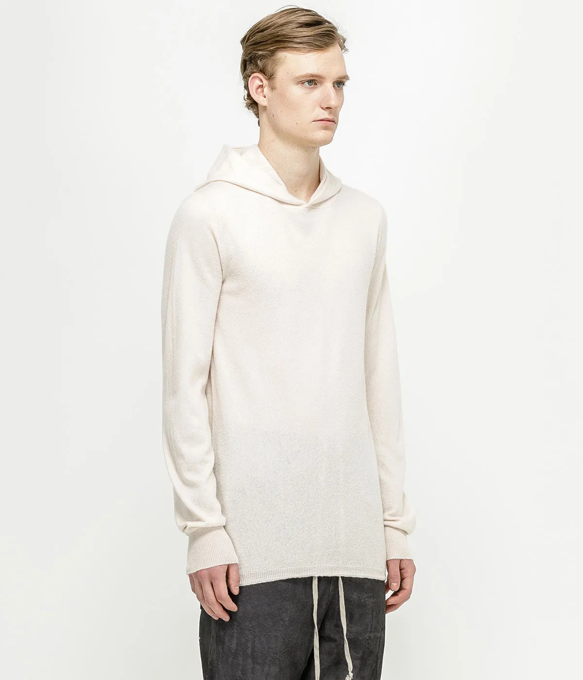 Ivory White Cashmere Hoodie