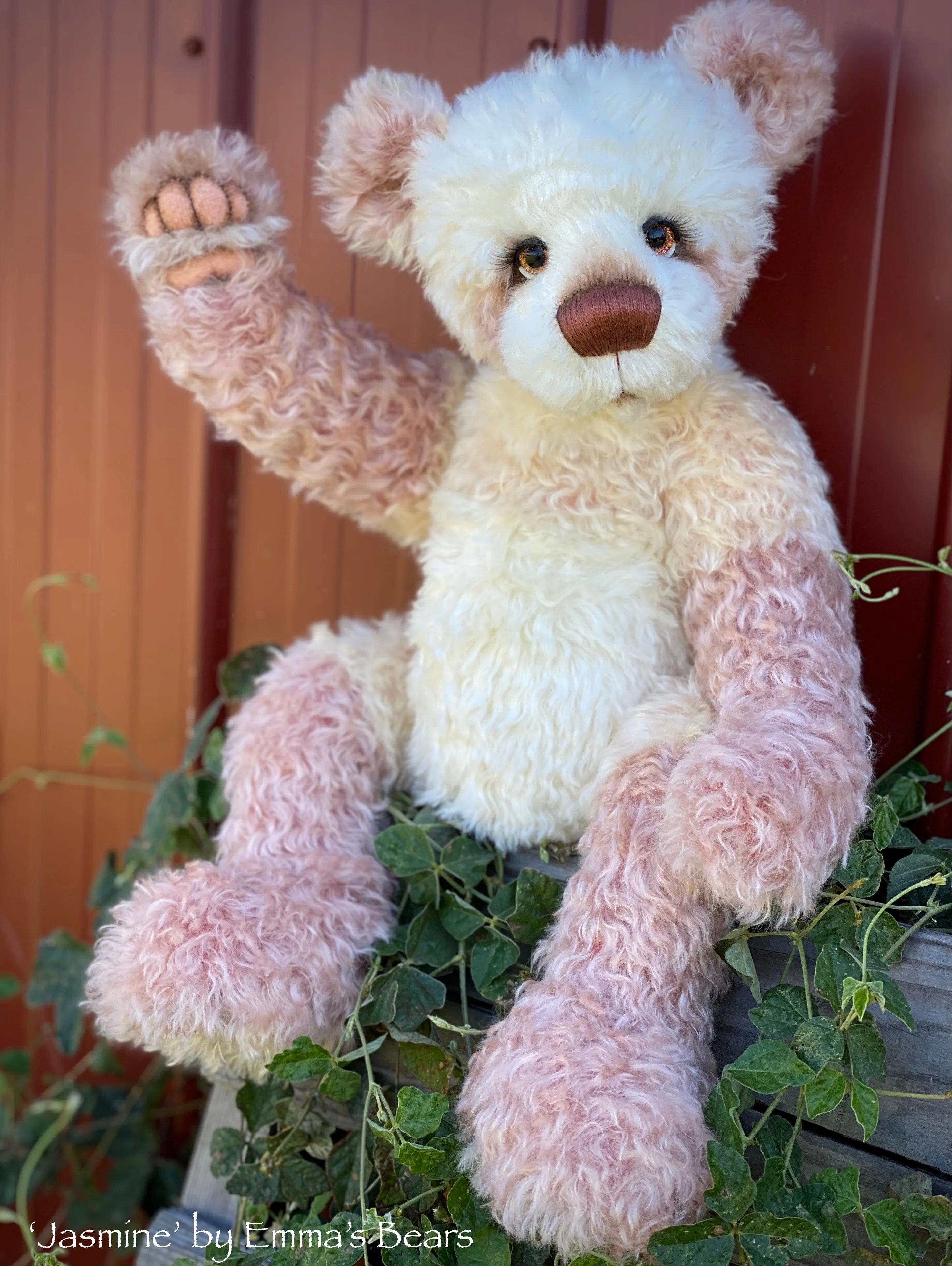 Jasmine - 21" Hand Dyed Mohair Toddler Artist Bear by Emma's Bears - OOAK