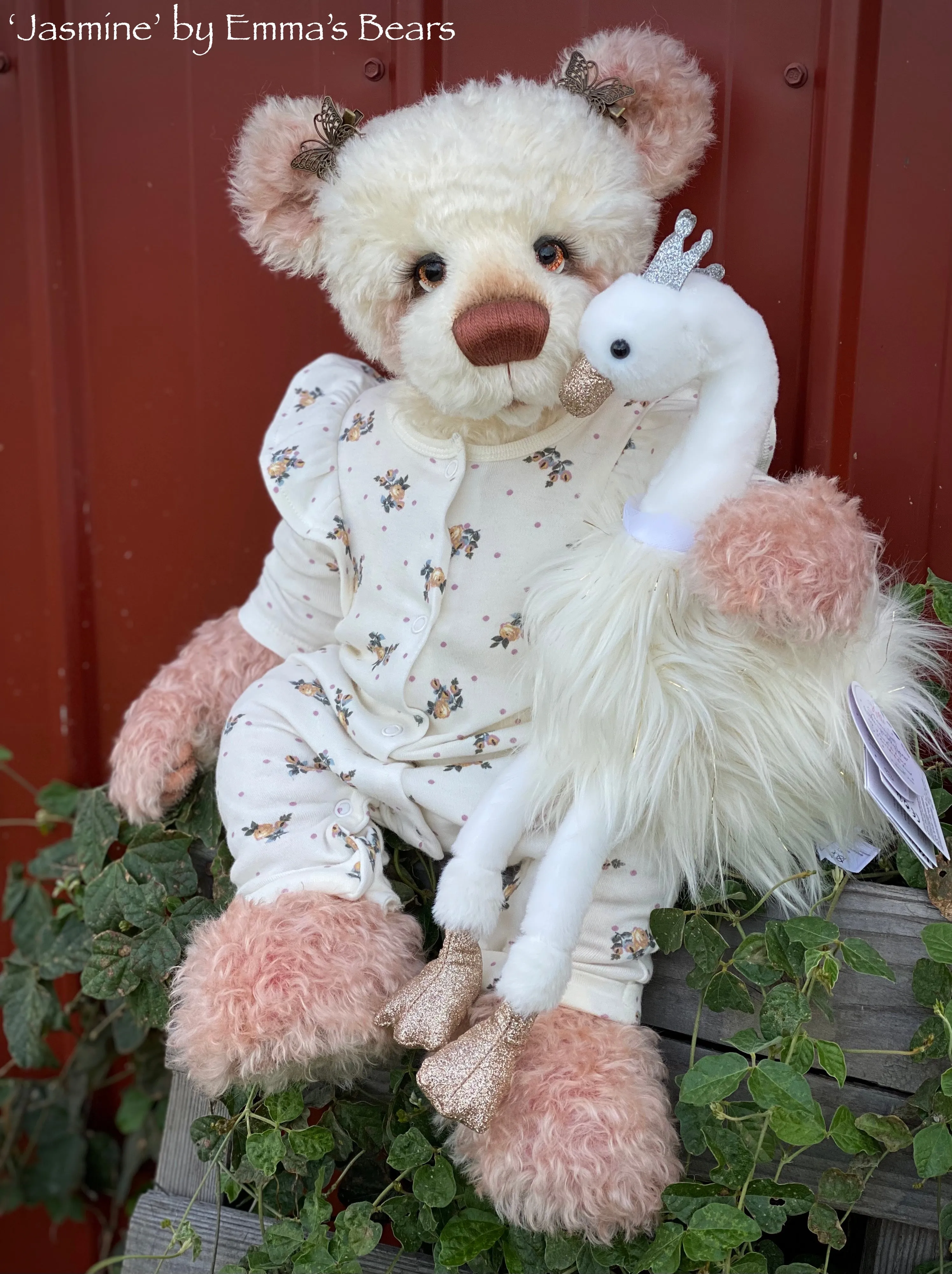 Jasmine - 21" Hand Dyed Mohair Toddler Artist Bear by Emma's Bears - OOAK