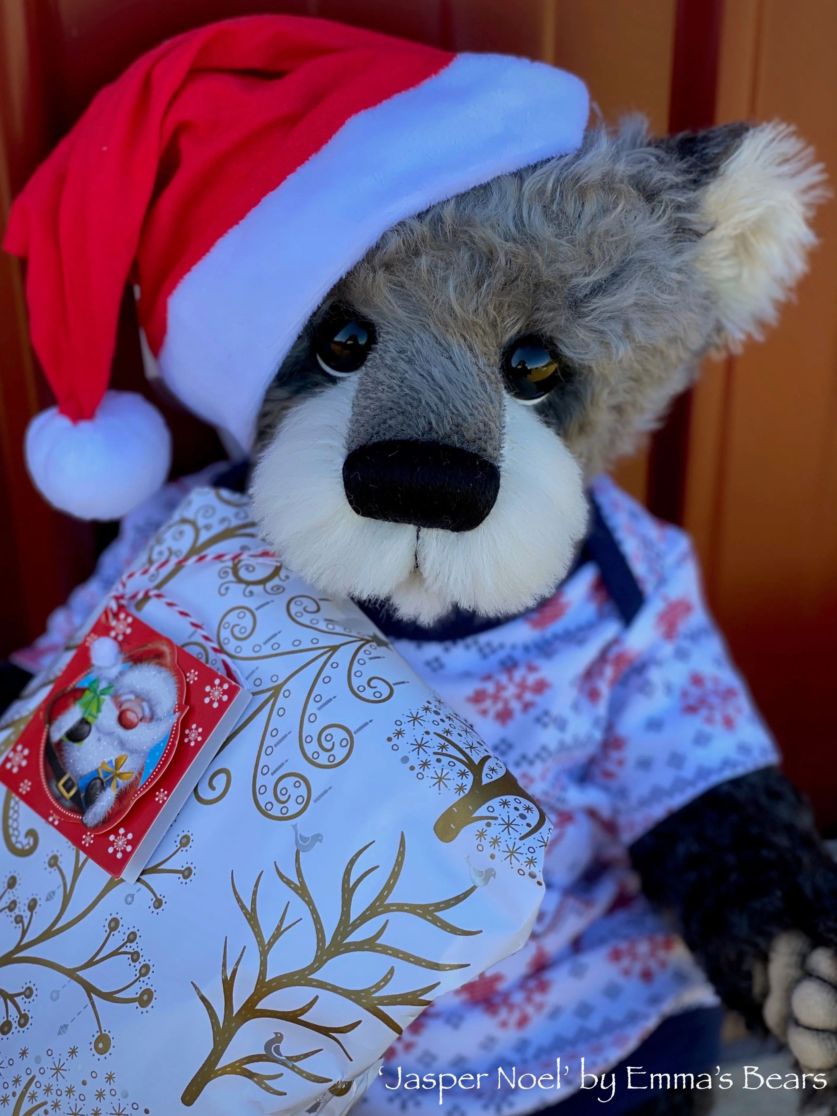 Jasper Noel - 18" Christmas 2020 MOHAIR Artist toddler style Bear by Emma's Bears - OOAK