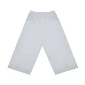 Kids Wide Pull-On Pants in Light Grey Brushed Knit