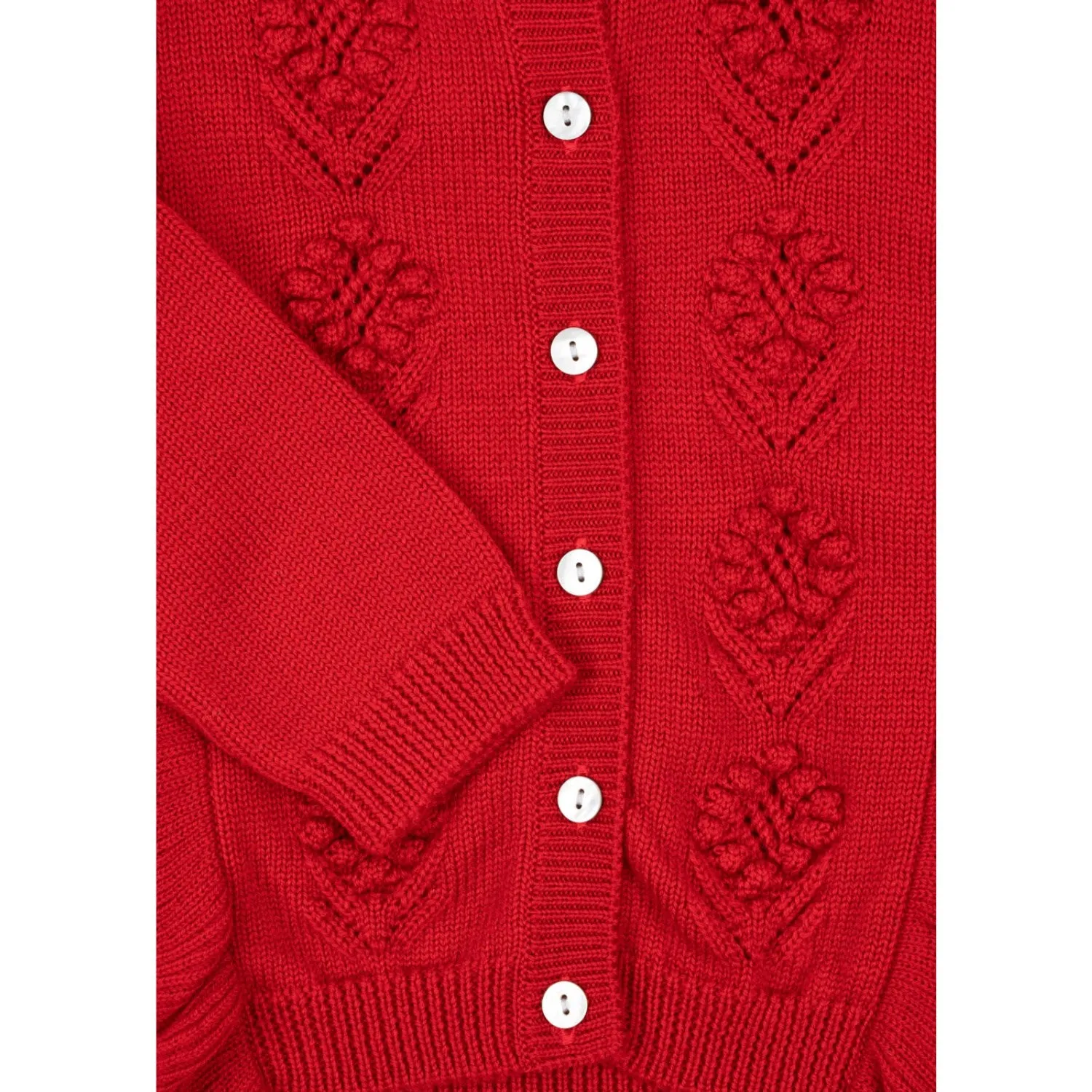 Konges Sløjd Barbados Cherry Fiol Frill Cardigan