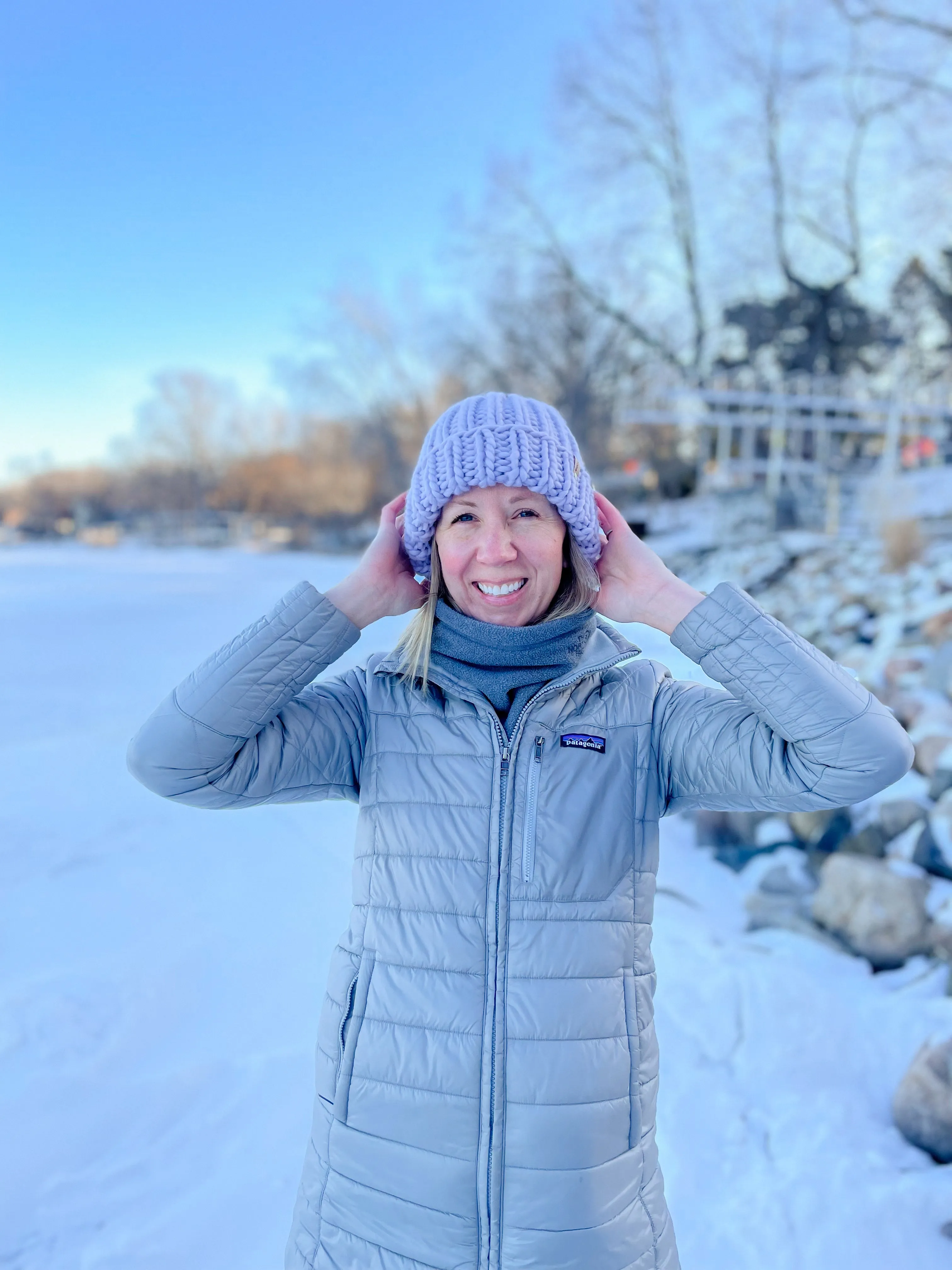 Lavender Peruvian Wool Ribbed Knit Hat