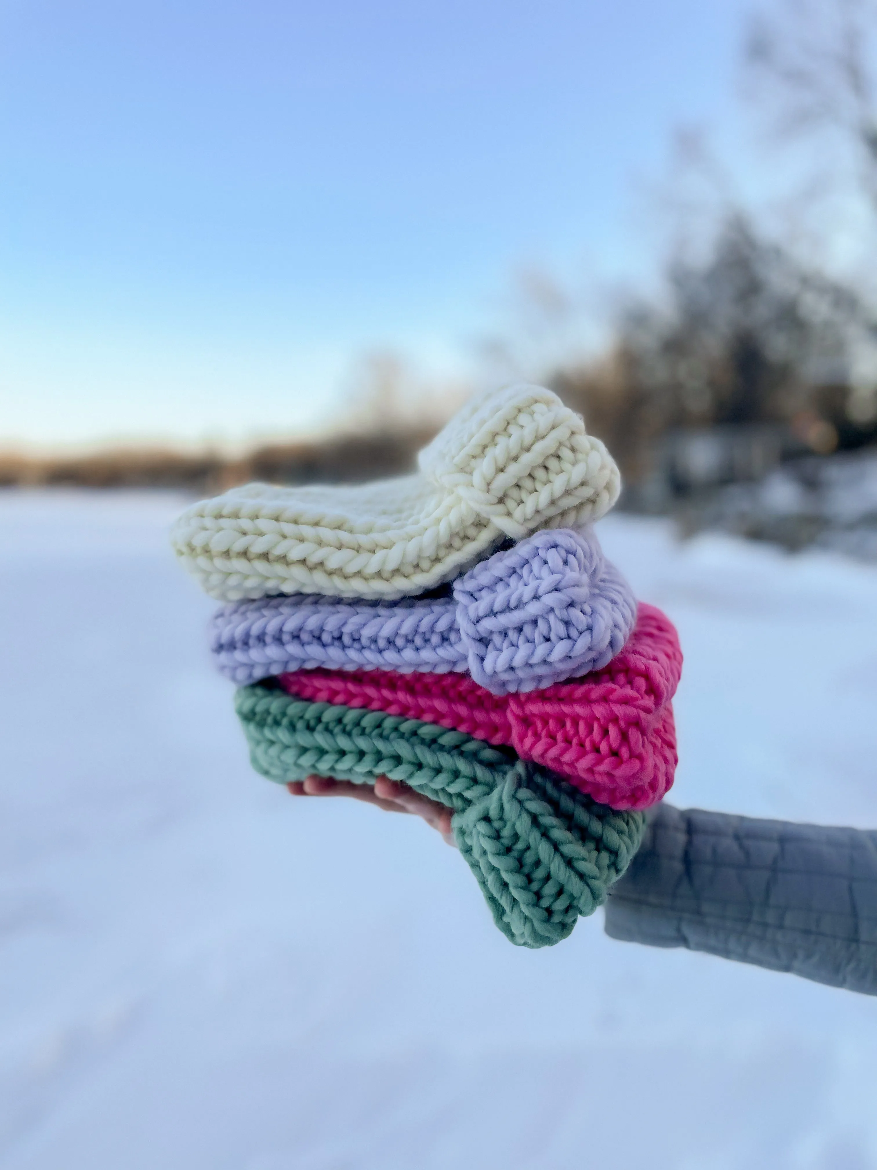 Lavender Peruvian Wool Ribbed Knit Hat