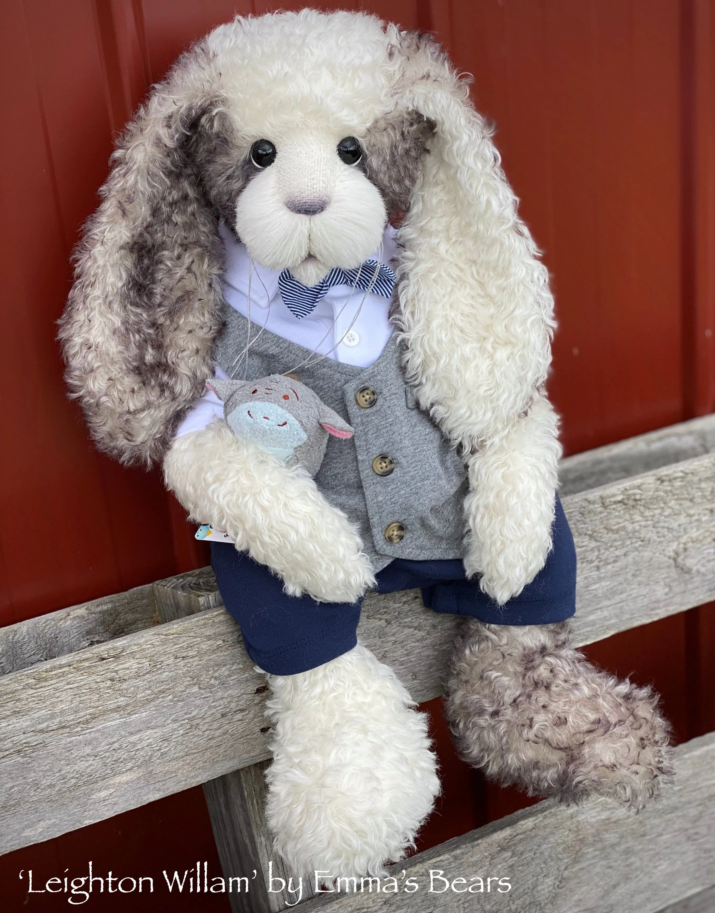 Leighton Willam - 21" Mohair and Alpaca Toddler Artist BUNNY by Emma's Bears - OOAK