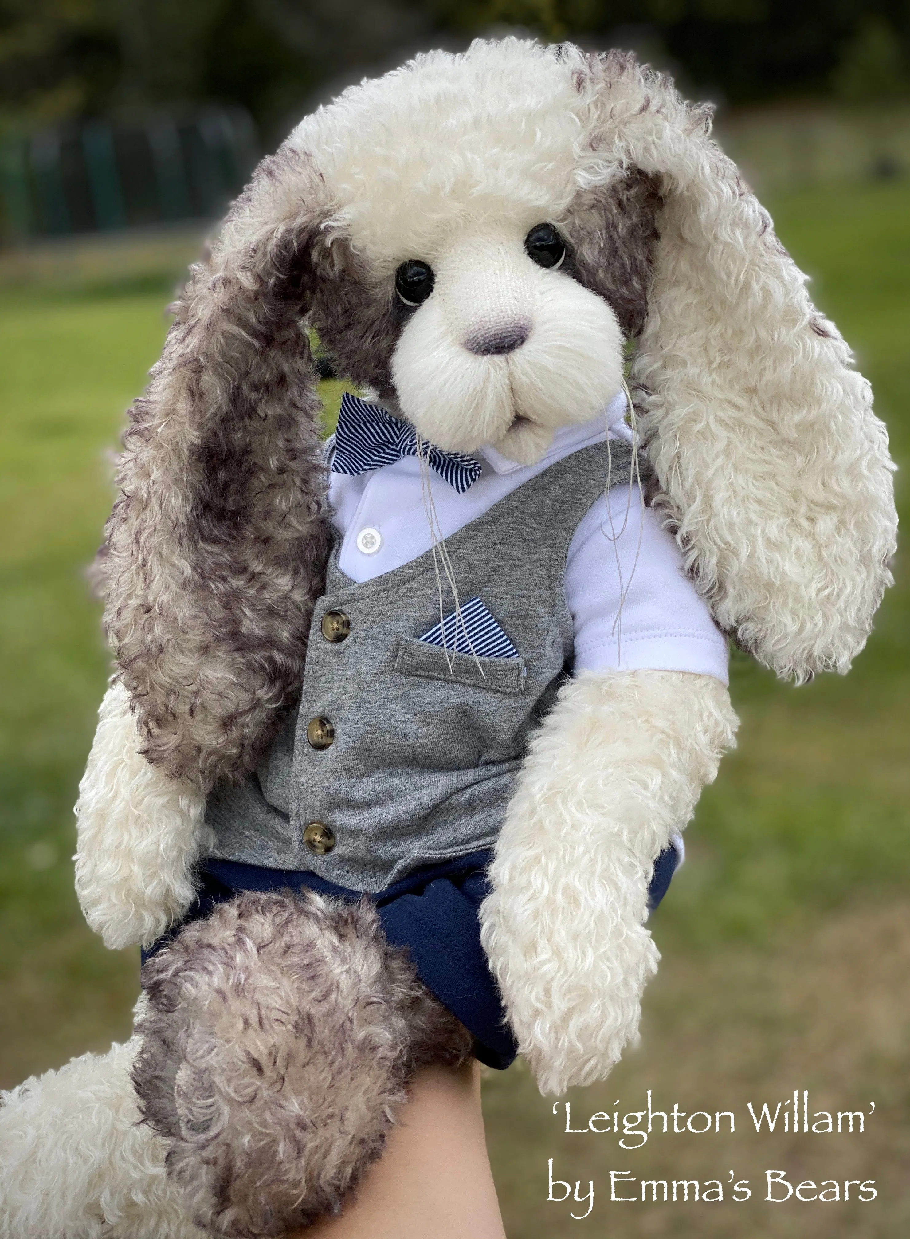 Leighton Willam - 21" Mohair and Alpaca Toddler Artist BUNNY by Emma's Bears - OOAK