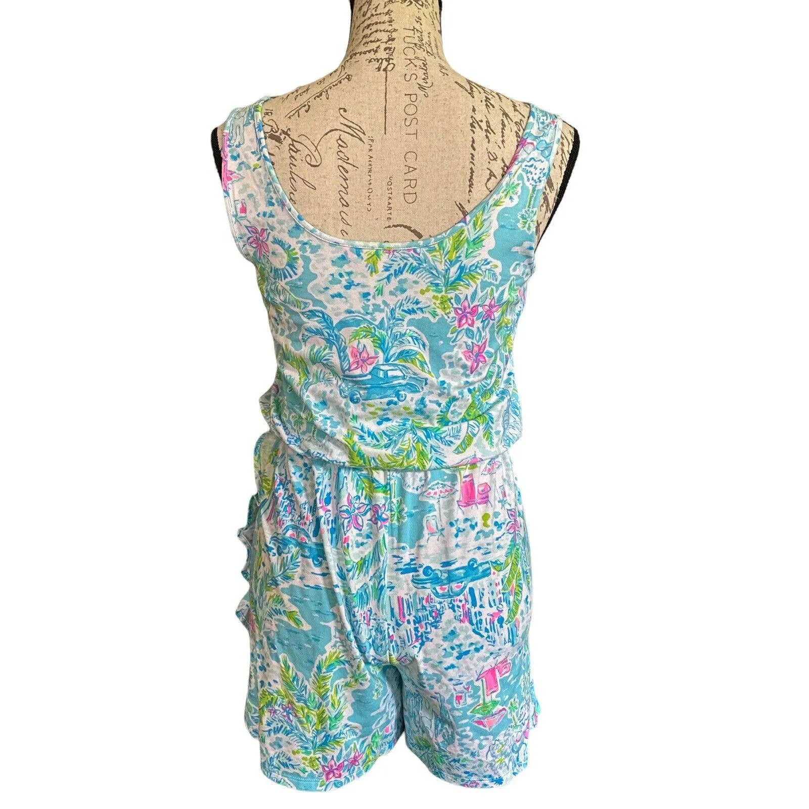 Lilly Pulitzer Analee Romper What a Lovely Place Size X-Small NEW