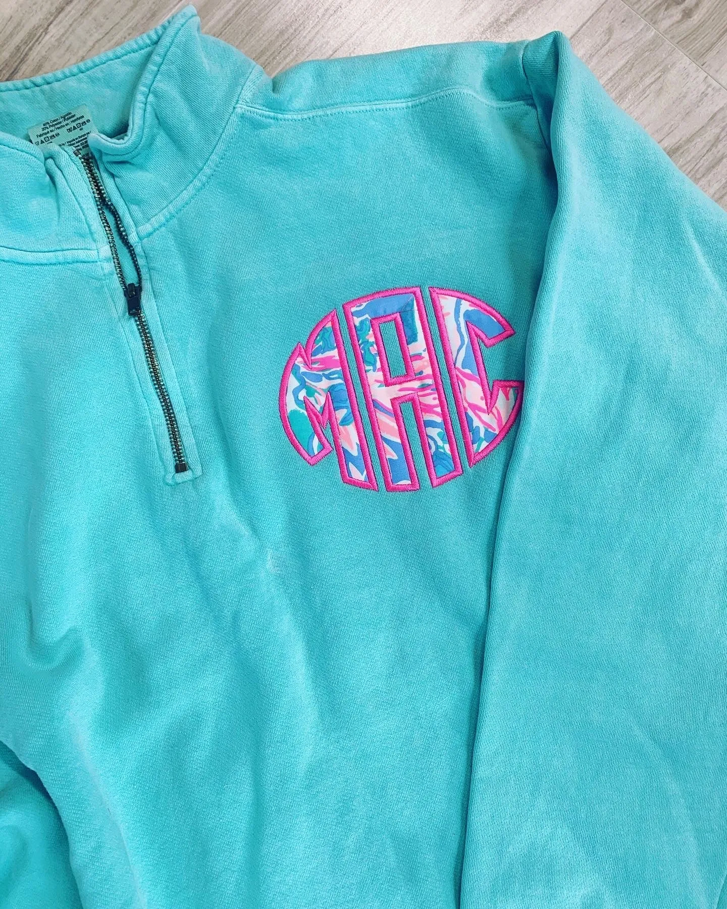 Lilly Pulitzer Monogrammed Comfort Colors Quarter zip