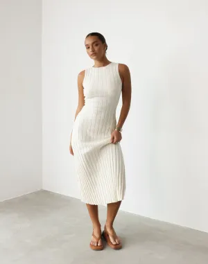 Lily May Midi Dress (Oat)