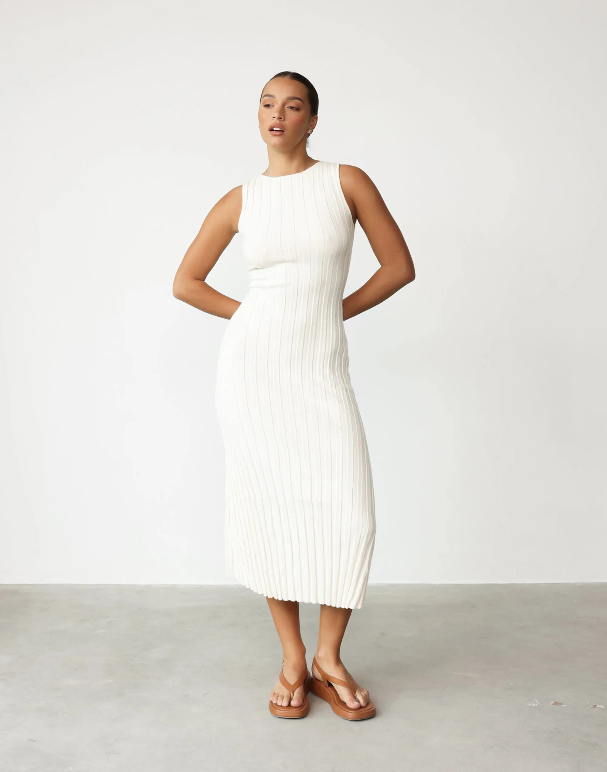 Lily May Midi Dress (Oat)