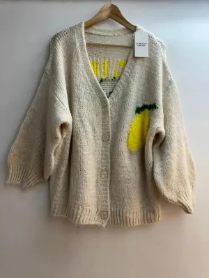 Limoncello Cardigan by Loriane in Cream