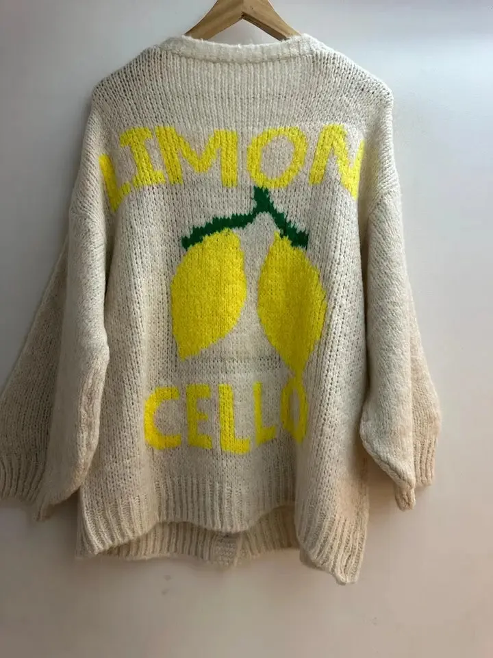 Limoncello Cardigan by Loriane in Cream