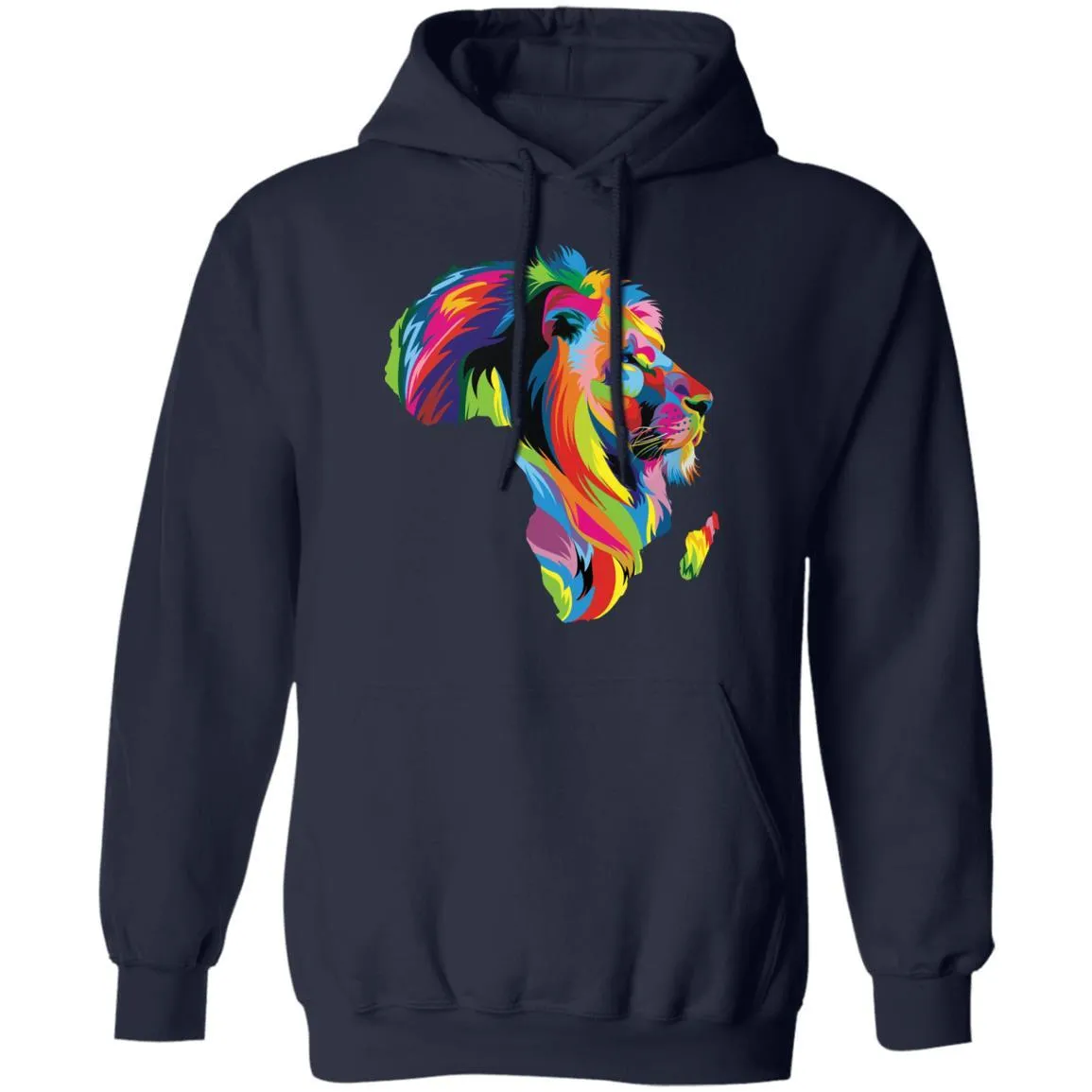 Lion Colorful Map T-shirt