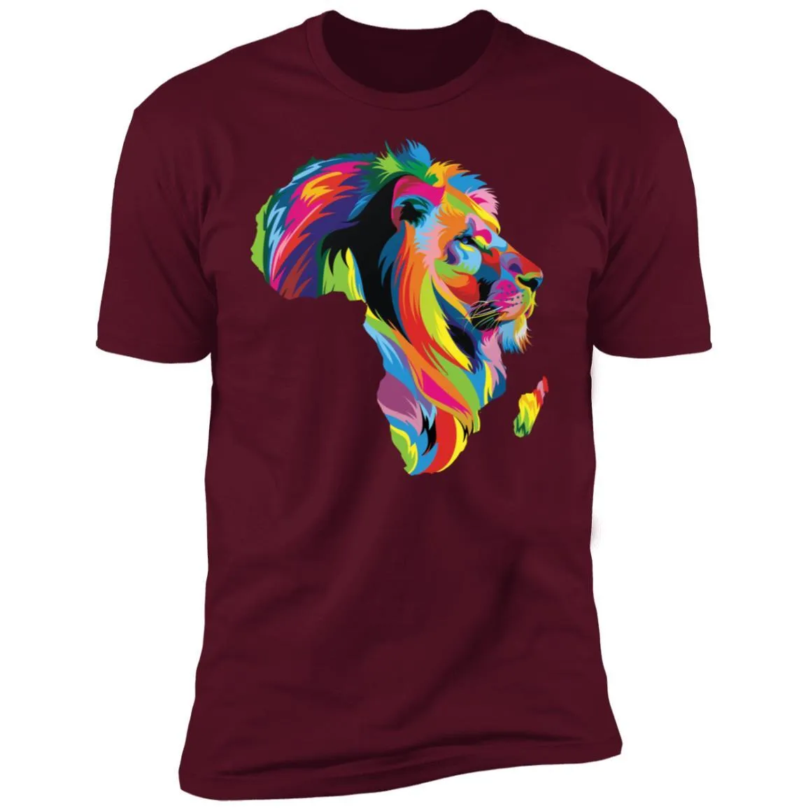 Lion Colorful Map T-shirt