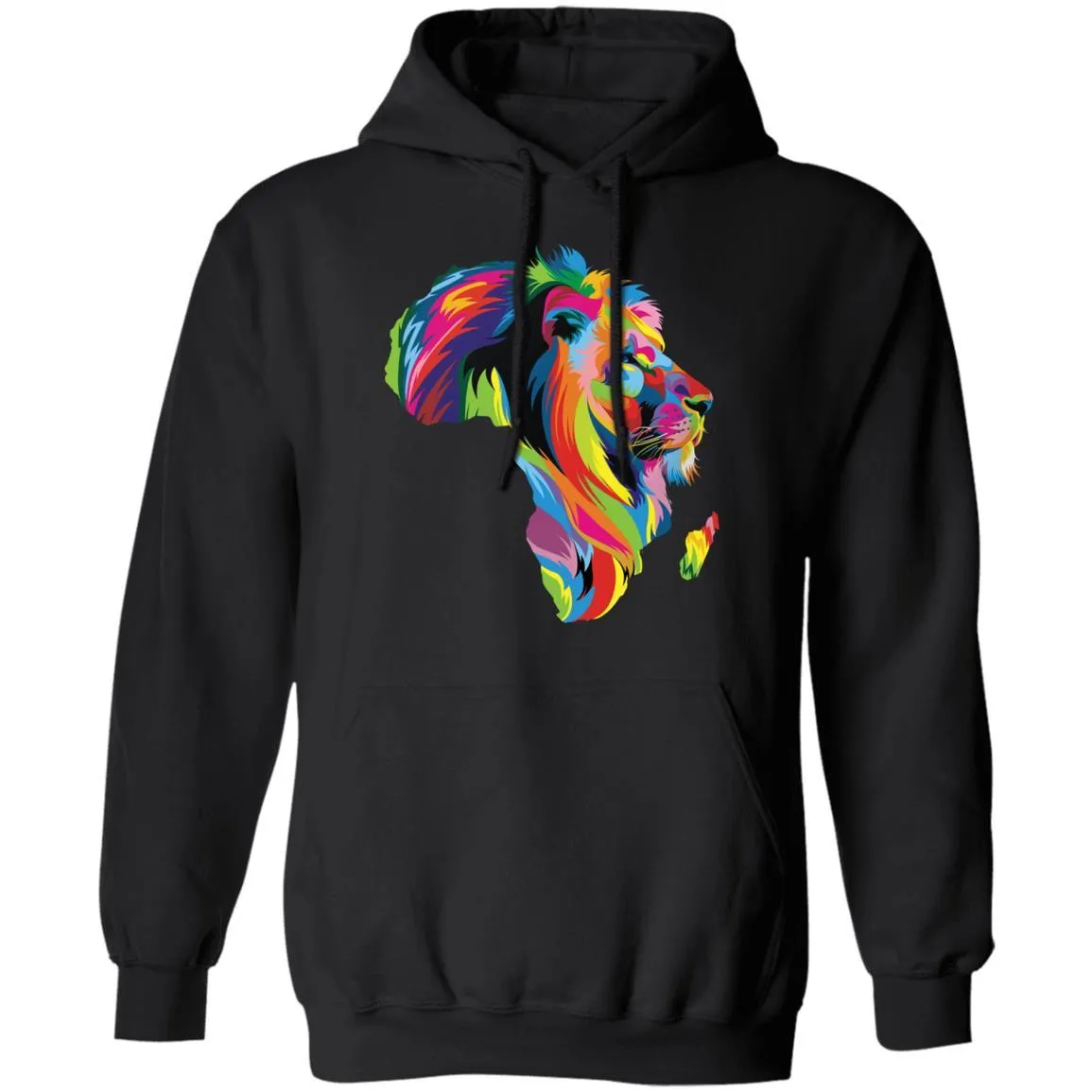 Lion Colorful Map T-shirt